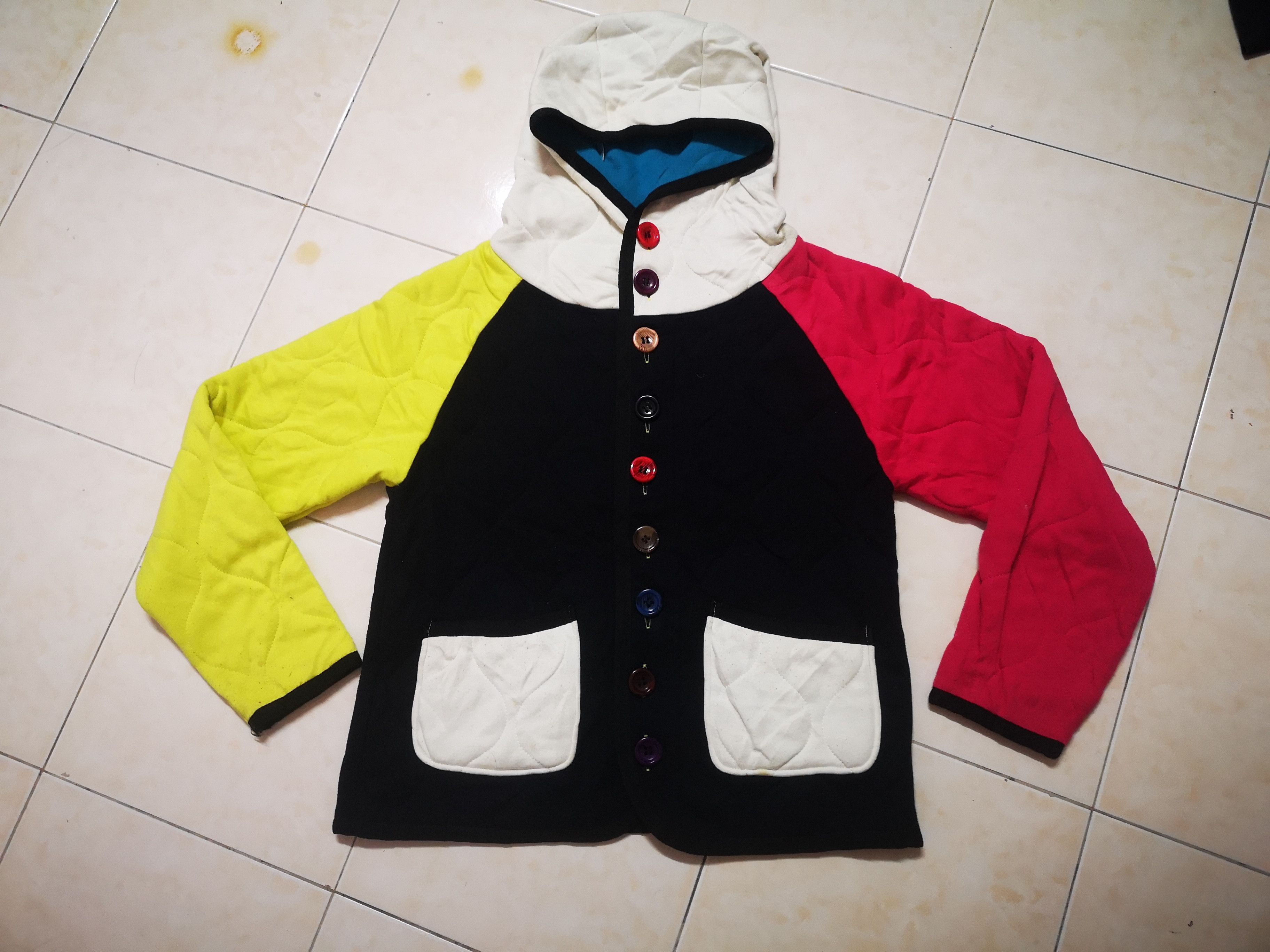 image of Designer Magic Mind Multicolour Button Hoodie, Women's (Size Medium)