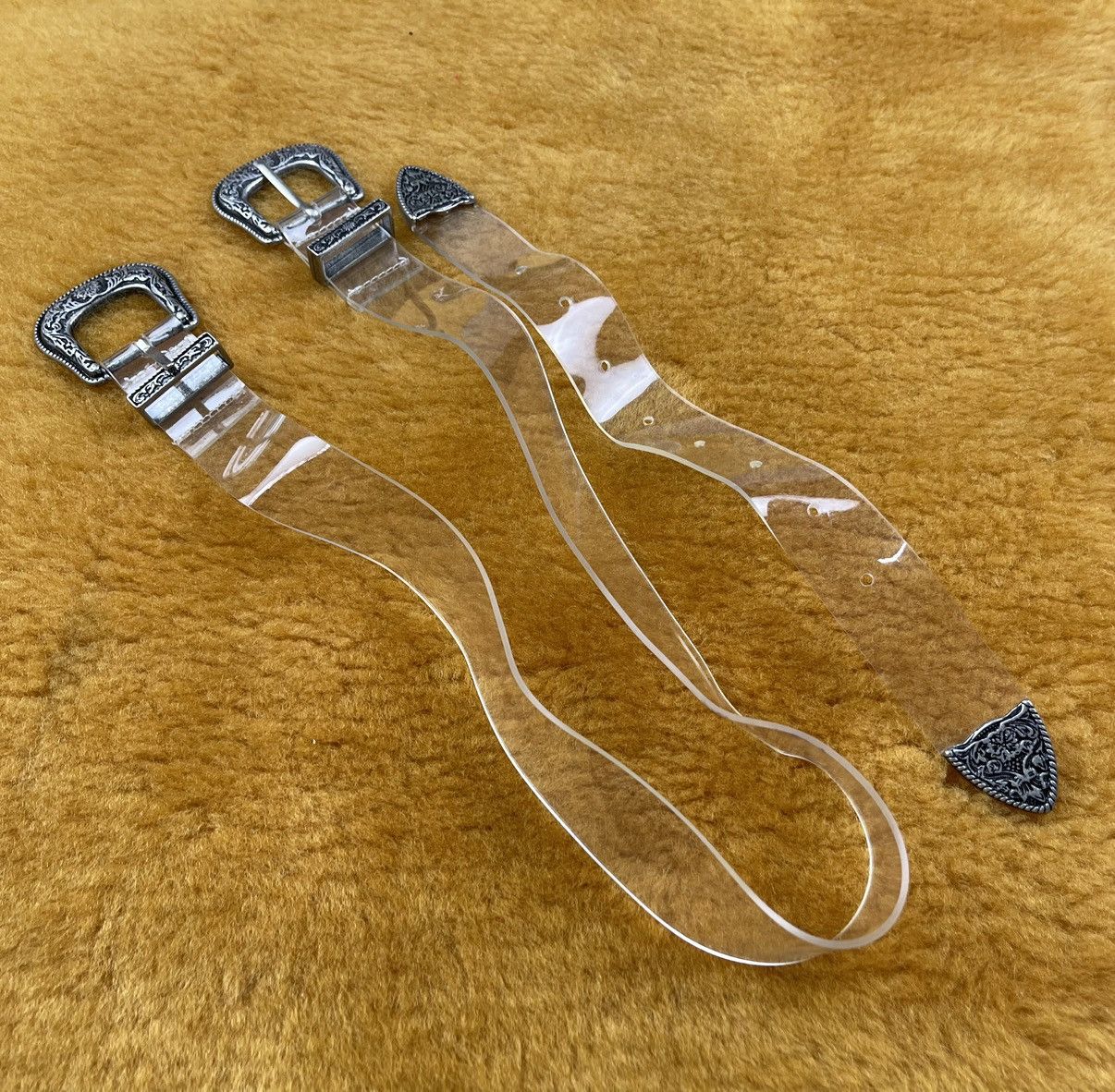 Japanese Brand two buckle transparent belt Size 32 - 7 Thumbnail