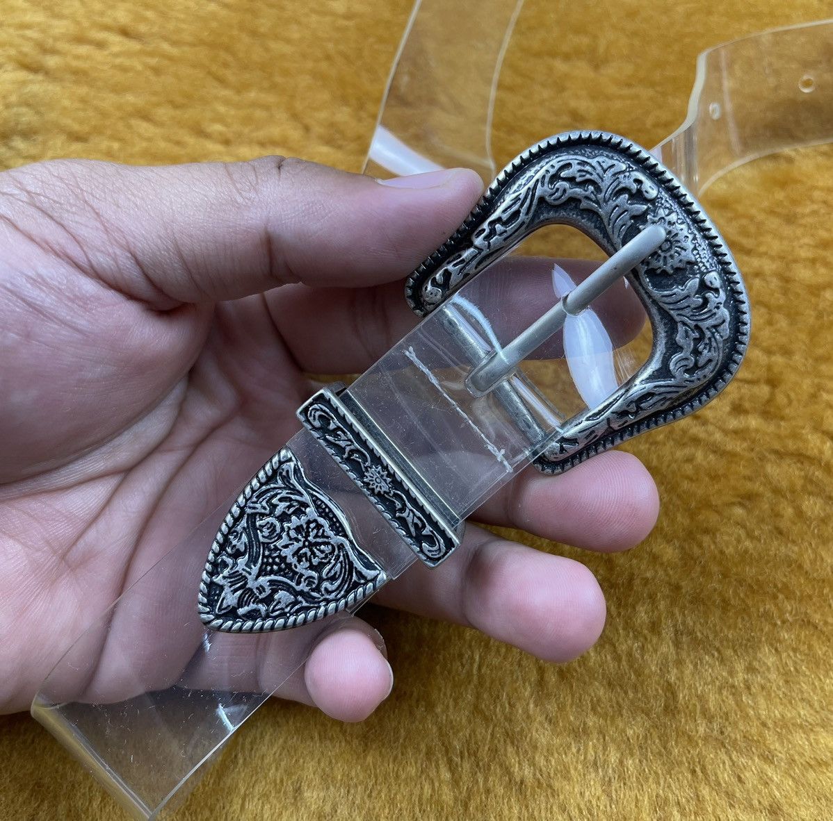 Japanese Brand two buckle transparent belt Size 32 - 3 Thumbnail