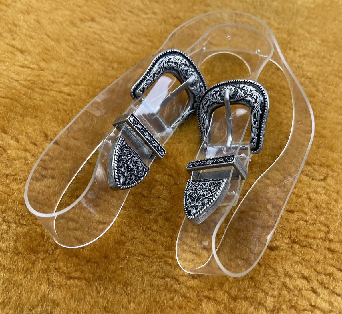 Japanese Brand two buckle transparent belt Size 32 - 1 Thumbnail