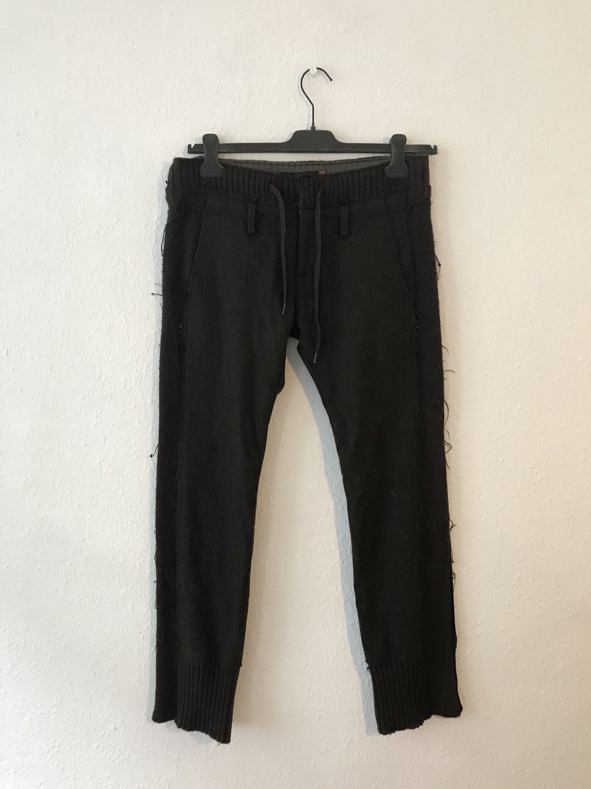 Undercover 07 AW "Knit" Wool Multi-Fabric Lighting Bolt Trousers Size US 31 - 1 Thumbnail