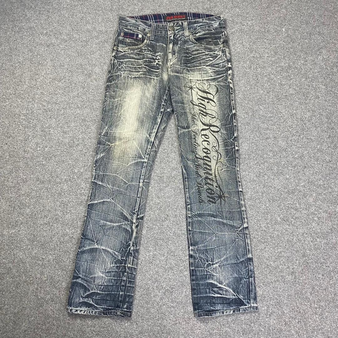 image of Vintage jack Serika Lightning Design Denim Jeans, Men's (Size 31)