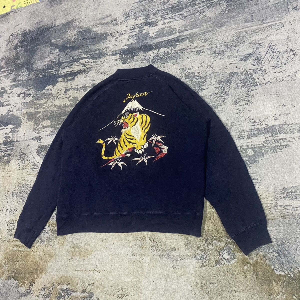 Japanese Brand × Vintage Steals🔥 Vintage Sukajan Houston Tiger Embroidery Zip Jacket Size US L / EU 52-54 / 3 - 4 Thumbnail