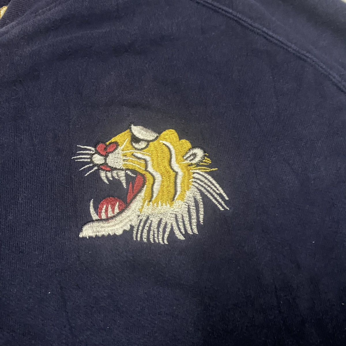 Japanese Brand × Vintage Steals🔥 Vintage Sukajan Houston Tiger Embroidery Zip Jacket Size US L / EU 52-54 / 3 - 8 Thumbnail