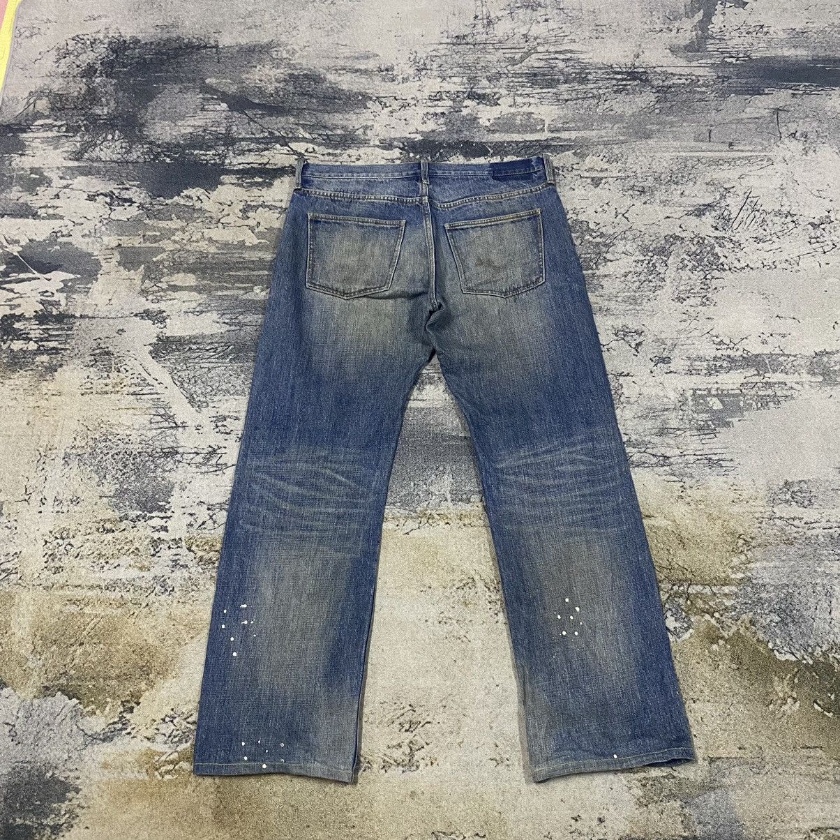 Global Work × Japanese Brand × Vintage Redline🩸Vintage Selvedge Global work Splatter Denim Size US 34 / EU 50 - 9 Thumbnail