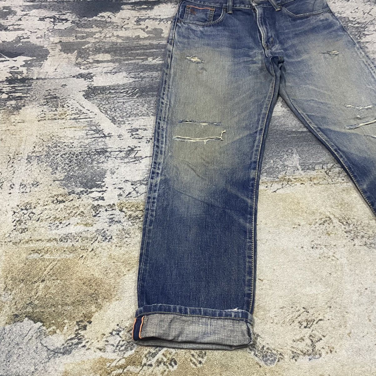 Edwin × Japanese Brand × Vintage Redline🔥Vintage Selvedge Edwin Distressed Denim Size US 31 - 5 Thumbnail