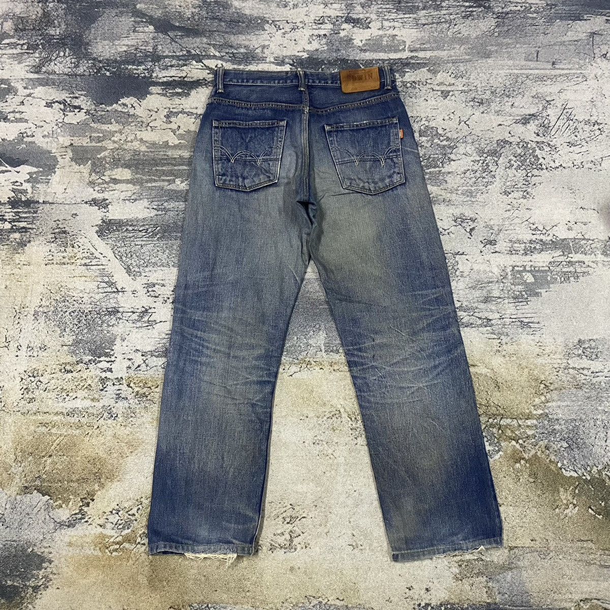 Edwin × Japanese Brand × Vintage Redline🔥Vintage Selvedge Edwin Distressed Denim Size US 31 - 8 Thumbnail