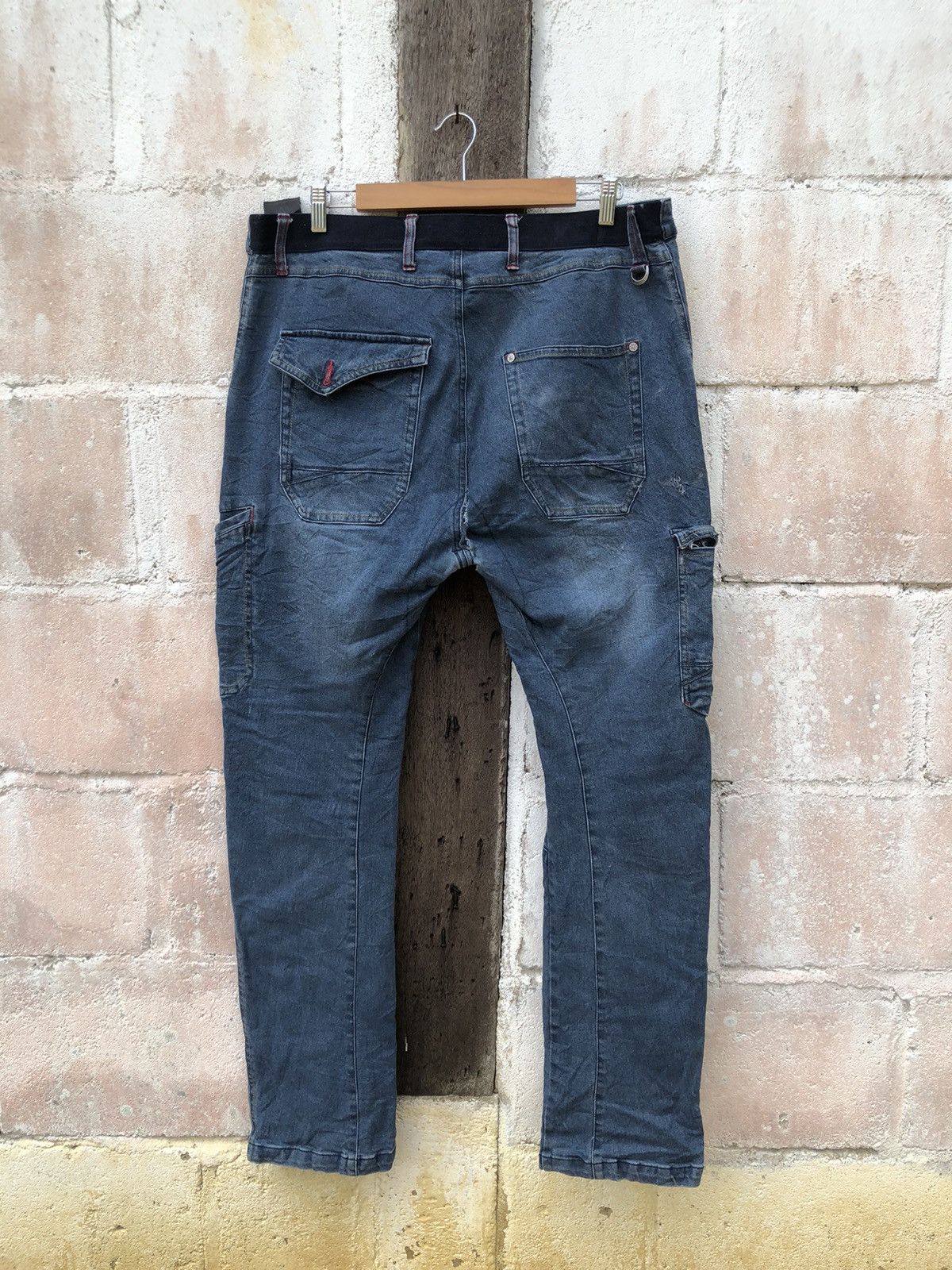 Japanese Brand Fieldcore Cargo Denim Jeans Destress Size US 38 / EU 54 - 6 Thumbnail