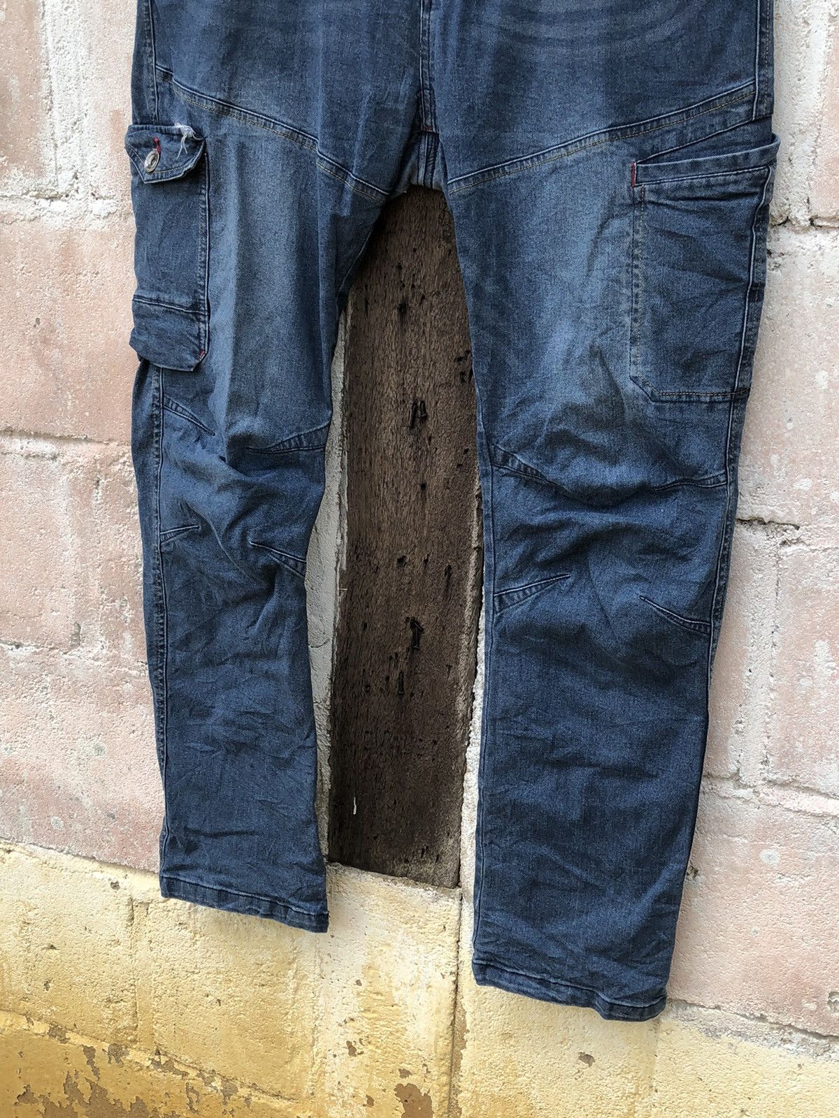 Japanese Brand Fieldcore Cargo Denim Jeans Destress Size US 38 / EU 54 - 4 Thumbnail
