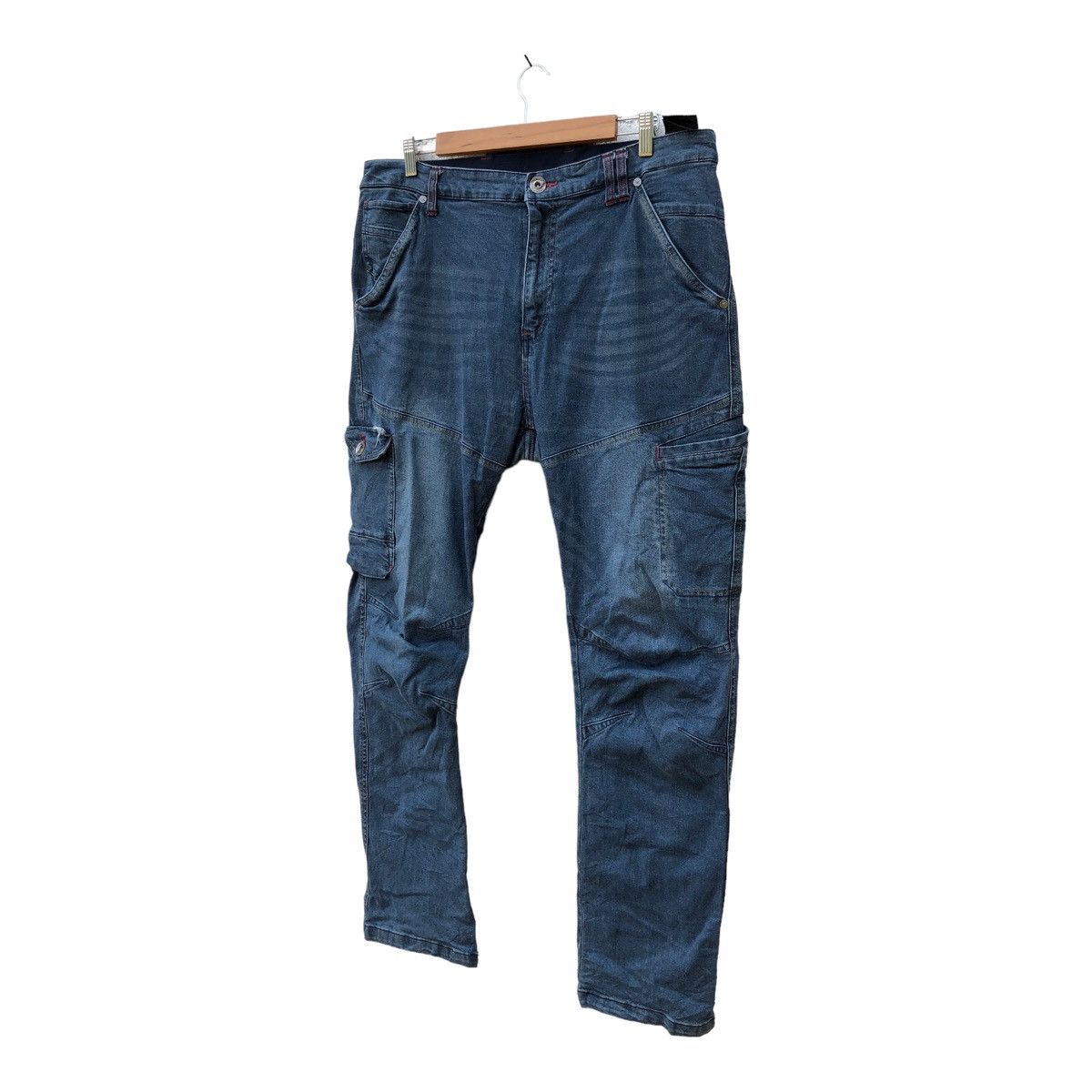Japanese Brand Fieldcore Cargo Denim Jeans Destress Size US 38 / EU 54 - 1 Thumbnail