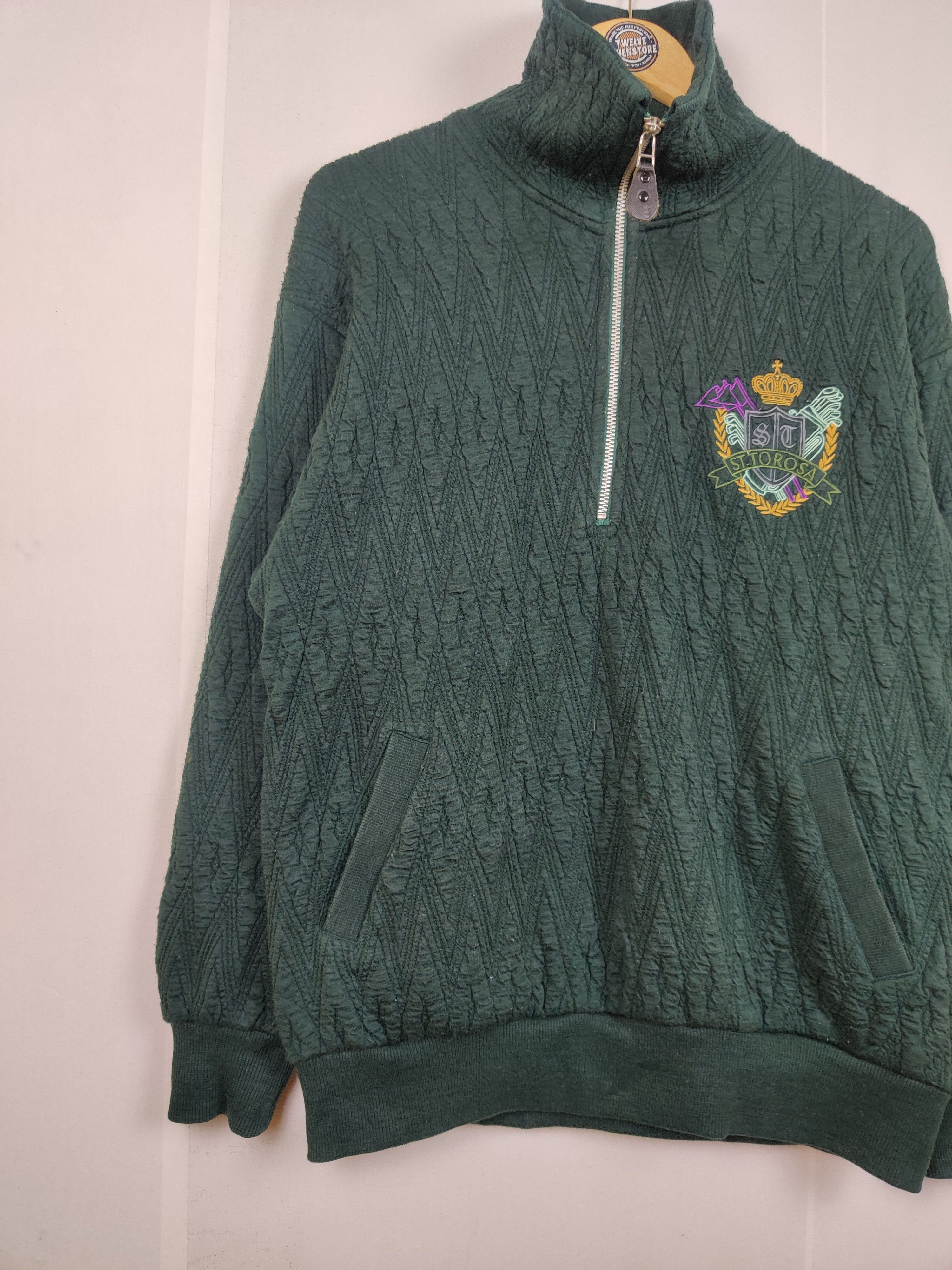 Japanese Brand Vintage St.Torosa Embroidery Half Zipper Sweatshirt Size US M / EU 48-50 / 2 - 6 Thumbnail