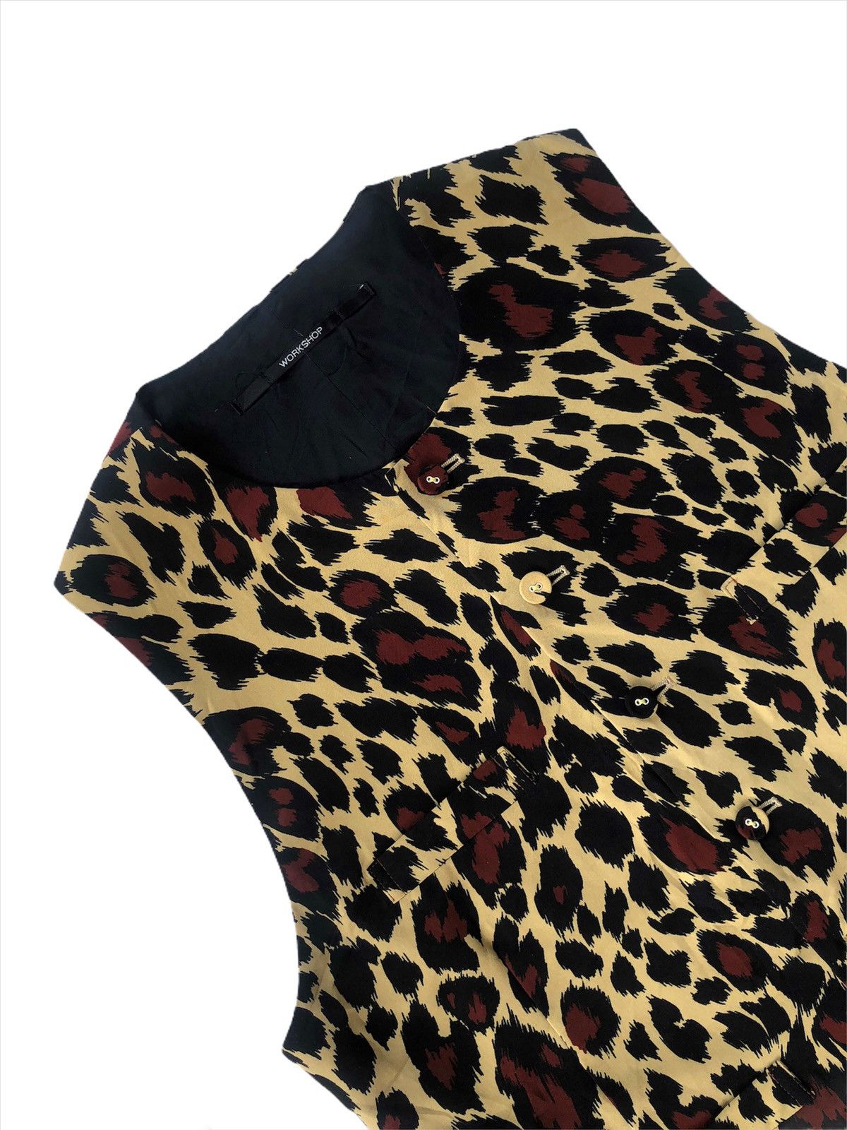 Yohji Yamamoto ARCHIVE🔥80s YOHJI Workshop Jacquard 🐆 Vest Size US S / EU 44-46 / 1 - 2 Thumbnail