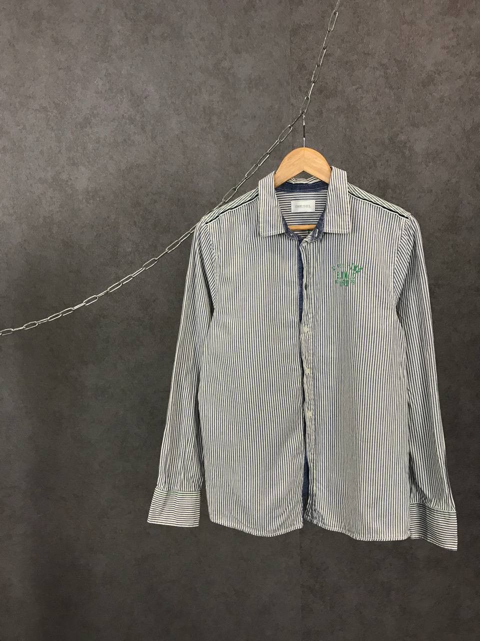 Diesel Diesel striped big logo shirt Size US S / EU 44-46 / 1 - 2 Thumbnail