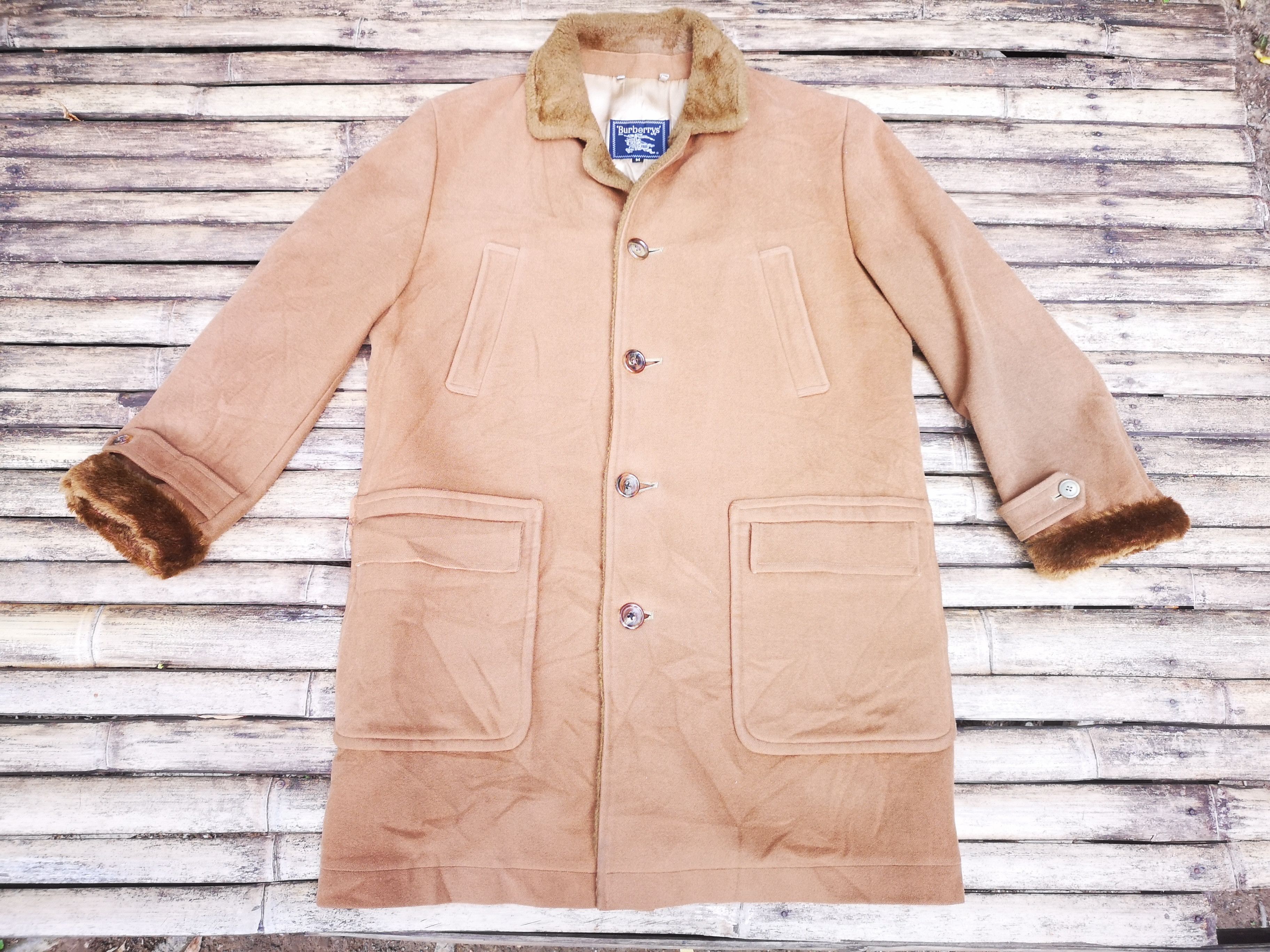 Burberry Vintage Burberrys Long Coat Faux Fur By wool Size US M / EU 48-50 / 2 - 3 Thumbnail