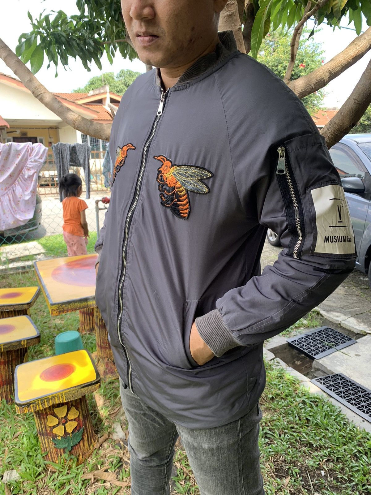 Japanese Brand Musium Rab style bee patch bomber jacket Size US M / EU 48-50 / 2 - 16 Thumbnail