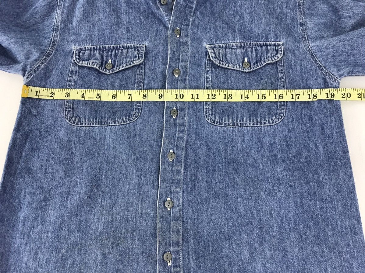 Vacation × Vintage Vacation Indigo Denim Button Up Hoodies Shirt Double Pocket Size US M / EU 48-50 / 2 - 8 Thumbnail