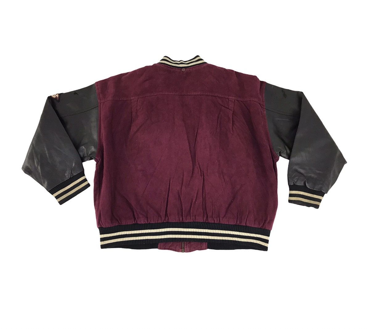 Vintage 90s Keiz Newspaper Funny Boys Club Wool Varsity Jacket Size US L / EU 52-54 / 3 - 2 Thumbnail
