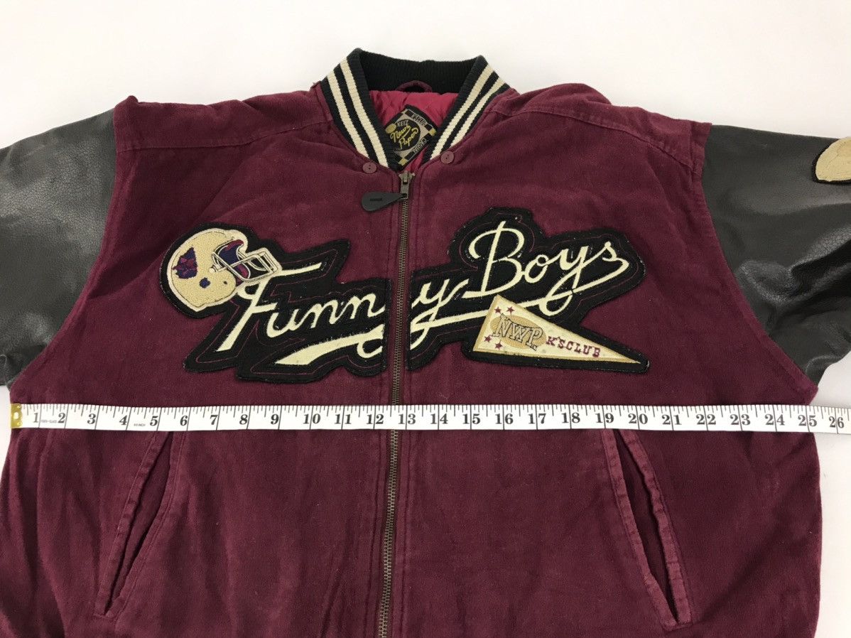Vintage 90s Keiz Newspaper Funny Boys Club Wool Varsity Jacket Size US L / EU 52-54 / 3 - 9 Thumbnail
