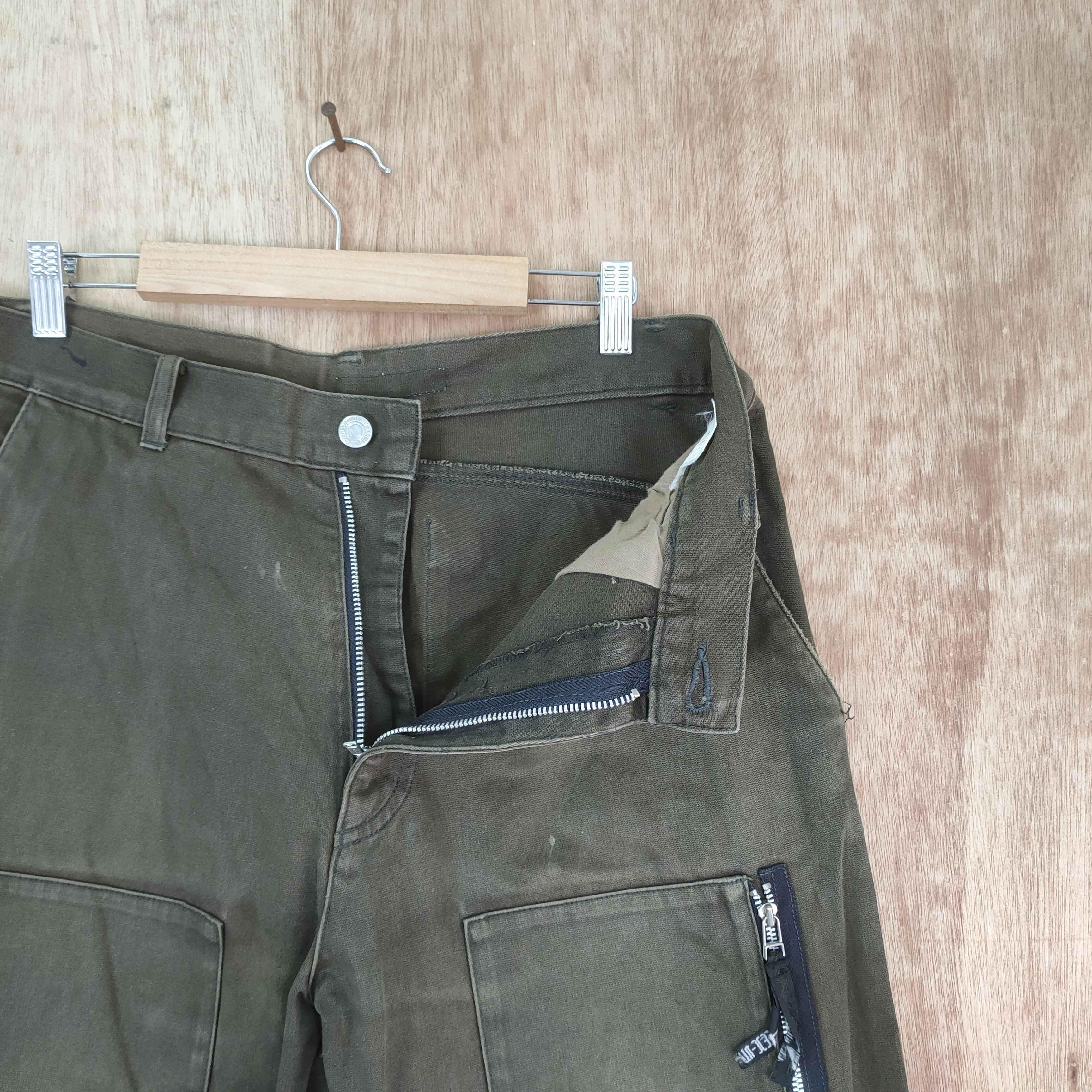 Japanese Brand VINTAGE COMMUNITY FADED BROWN CARGO PANTS/ DOUBLE KNEE Size US 32 / EU 48 - 4 Thumbnail