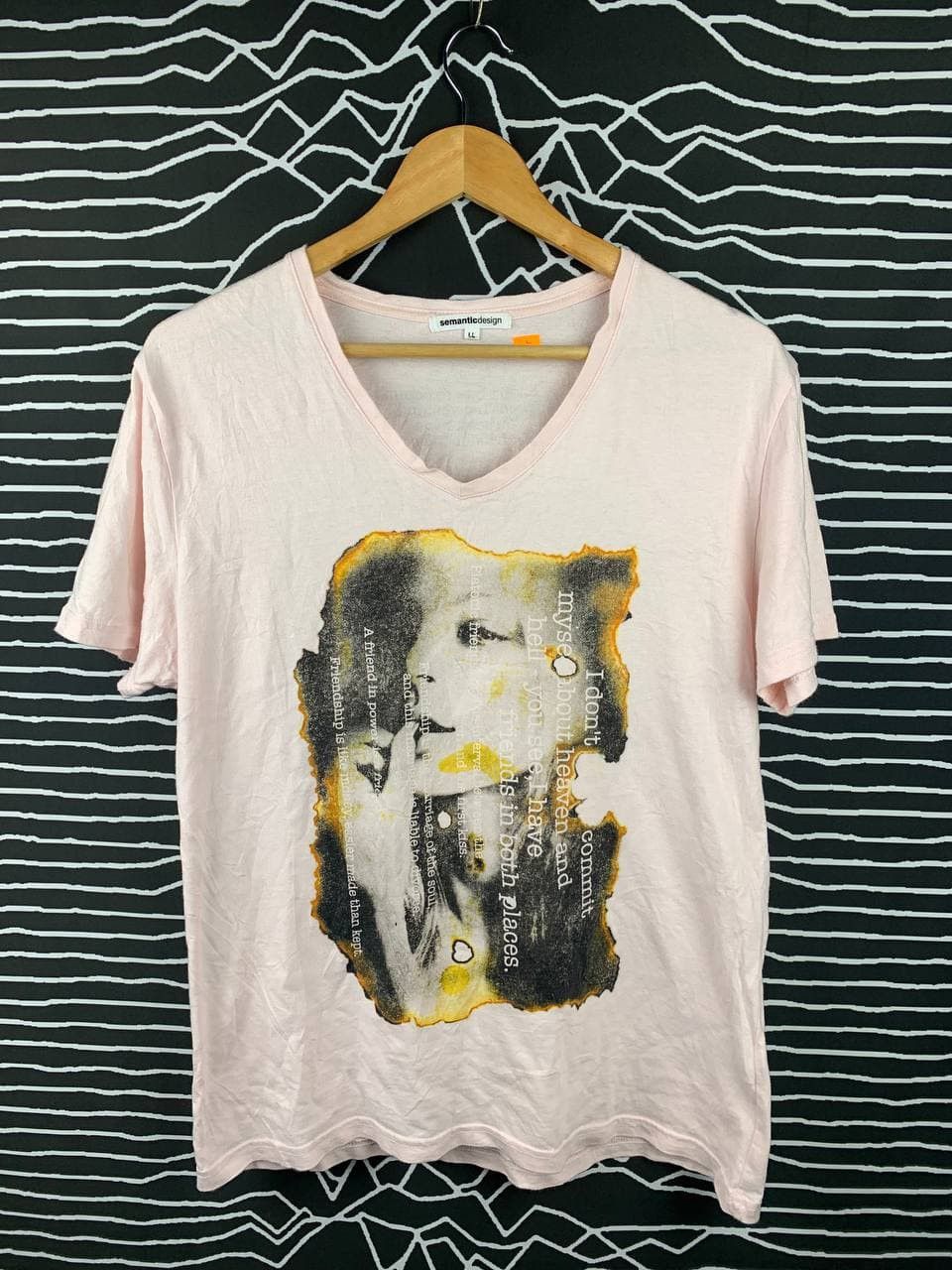 image of Seditionaries Semantic Design Punk Photo Tee in Pink, Men's (Size Small)