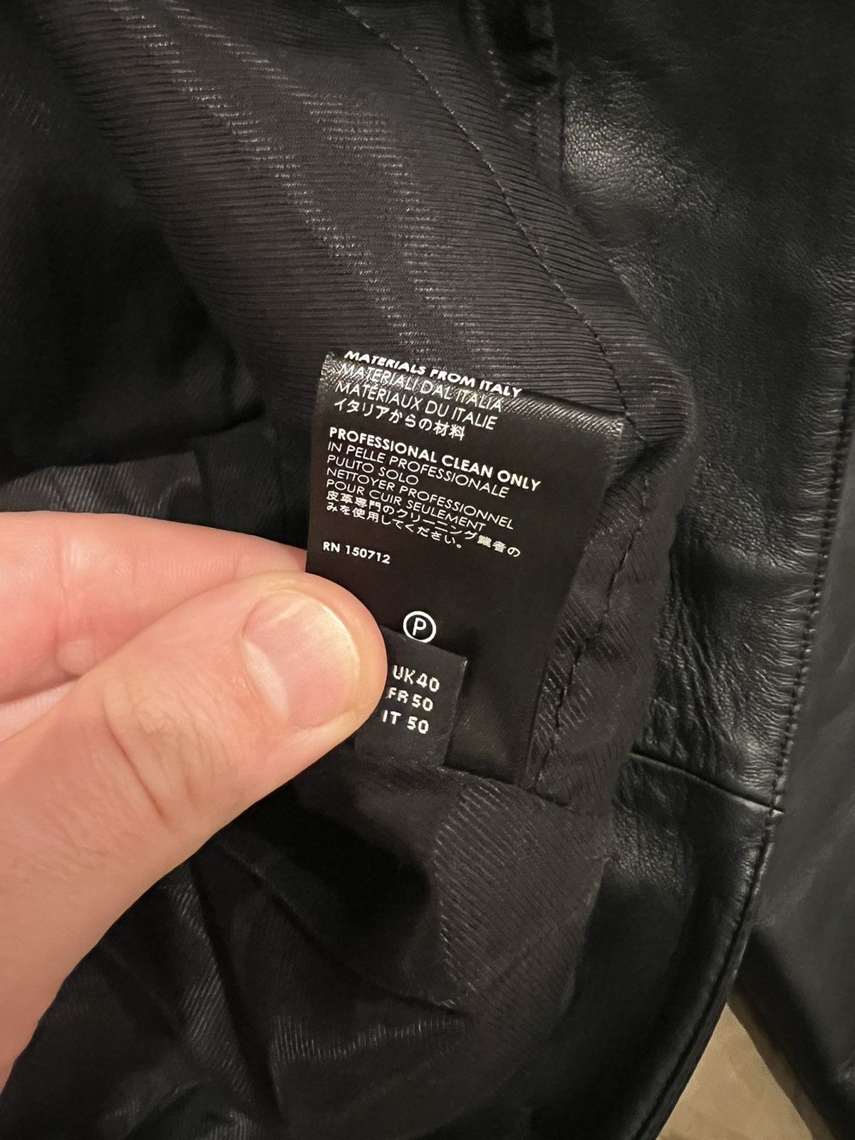 Amiri Amiri Men's Black Contrasted Leather Jacket size 50 fits M/L Size US M / EU 48-50 / 2 - 5 Thumbnail