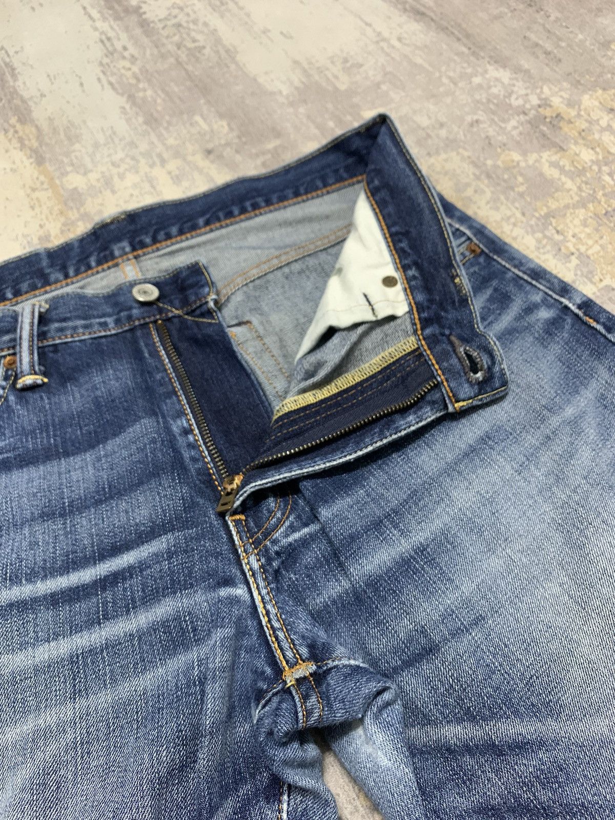 Levi's Vintage Levis 503 Jeans Distressed Denim Jeans 33x31.5 Size US 33 - 7 Thumbnail