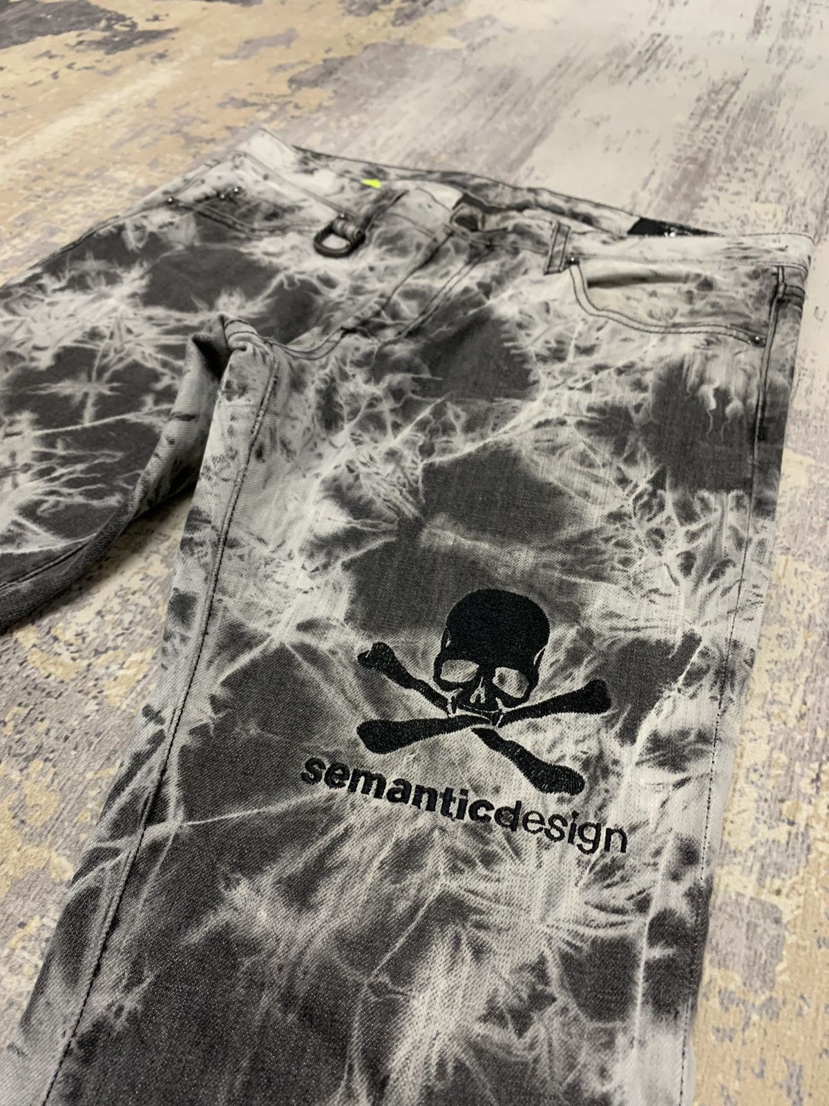 Japanese Brand Roen X Semantic Design Distressed Acid Wash Jeans 33x31 Size US 33 - 6 Thumbnail