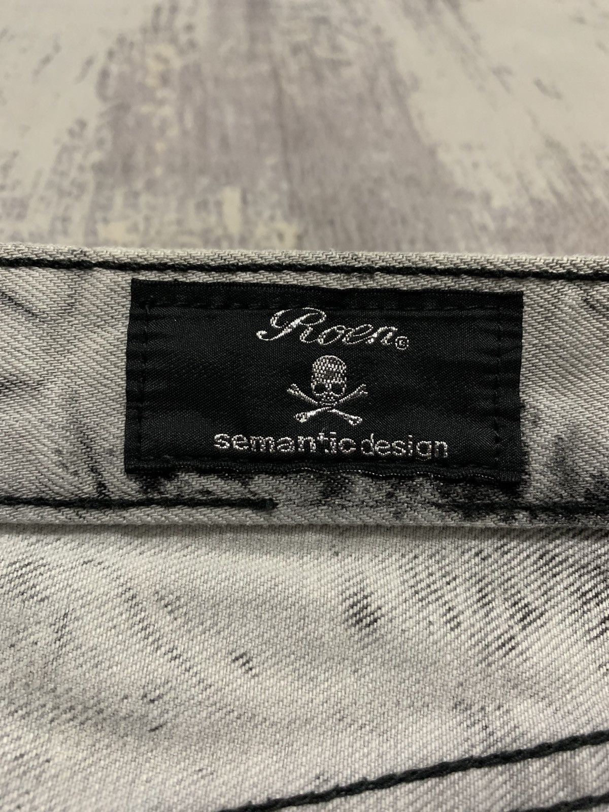 Japanese Brand Roen X Semantic Design Distressed Acid Wash Jeans 33x31 Size US 33 - 16 Thumbnail