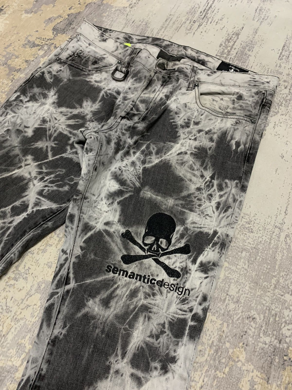 Japanese Brand Roen X Semantic Design Distressed Acid Wash Jeans 33x31 Size US 33 - 3 Thumbnail
