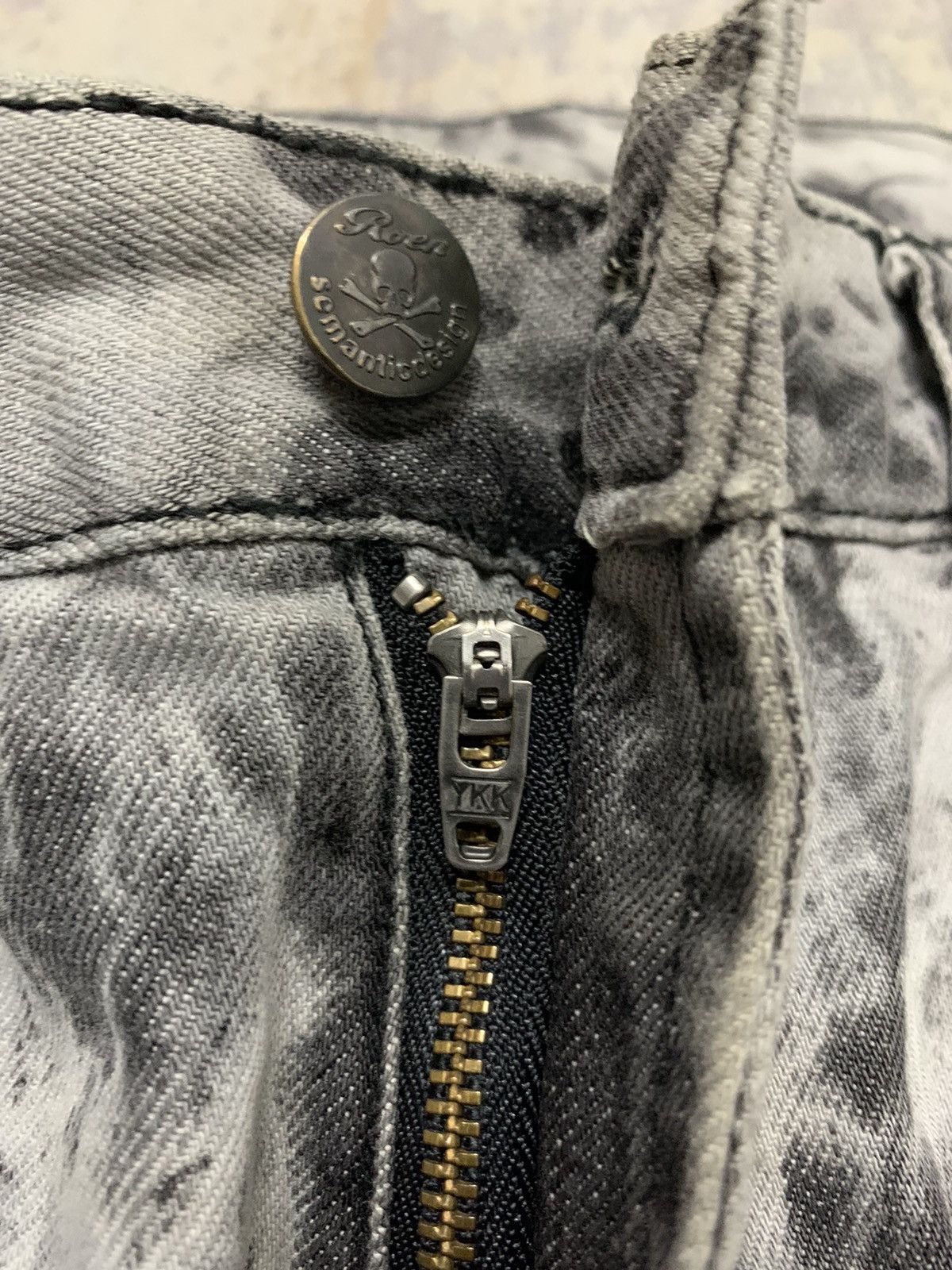 Japanese Brand Roen X Semantic Design Distressed Acid Wash Jeans 33x31 Size US 33 - 9 Thumbnail