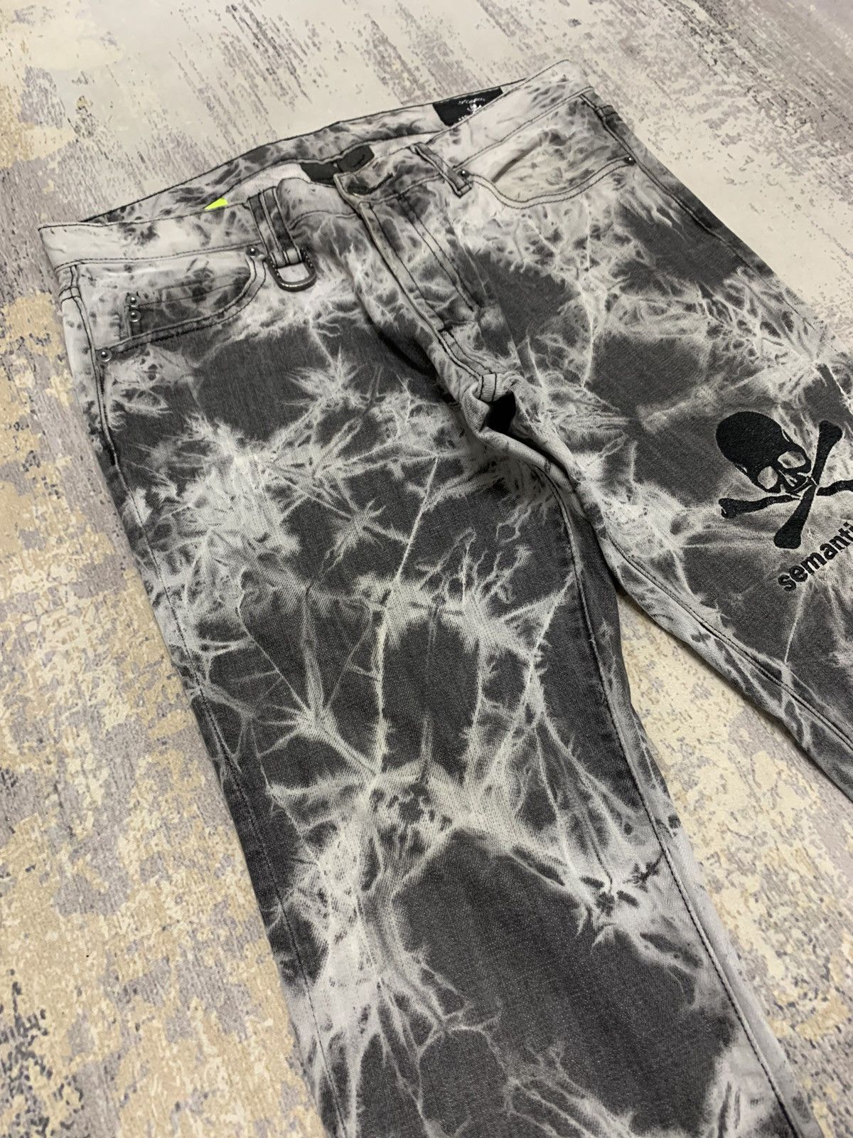 Japanese Brand Roen X Semantic Design Distressed Acid Wash Jeans 33x31 Size US 33 - 4 Thumbnail