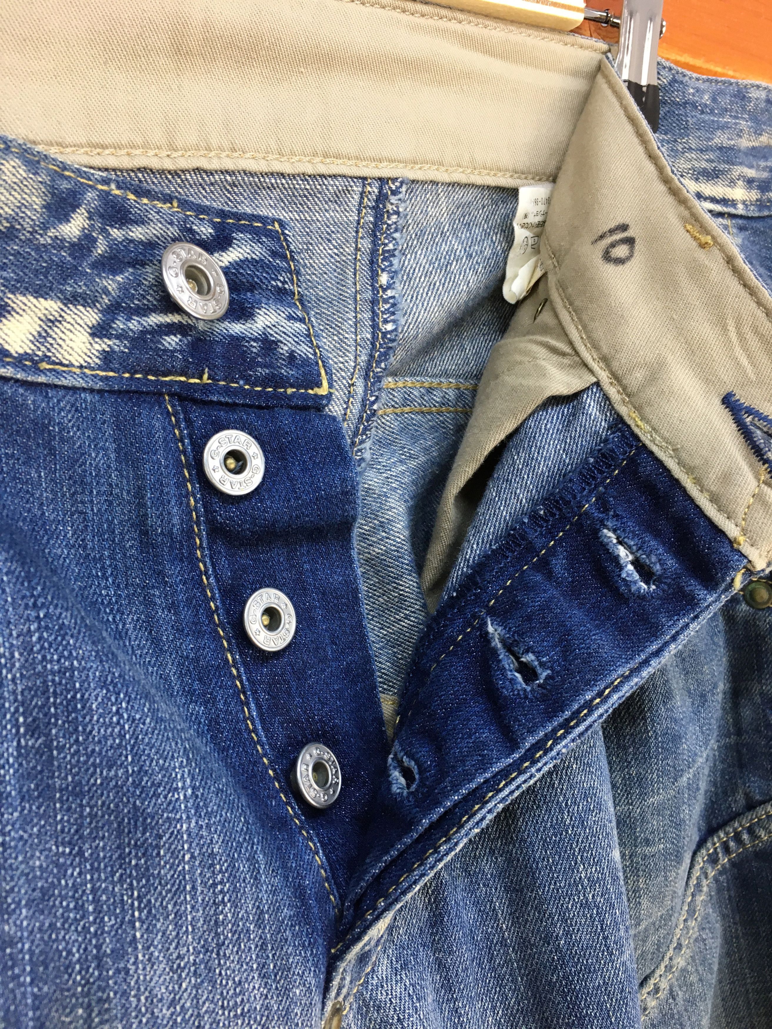 G-Star Vintage Y2k G-STAR Symmetric Stone Wash Denim Jeans Size US 32 / EU 48 - 15 Thumbnail