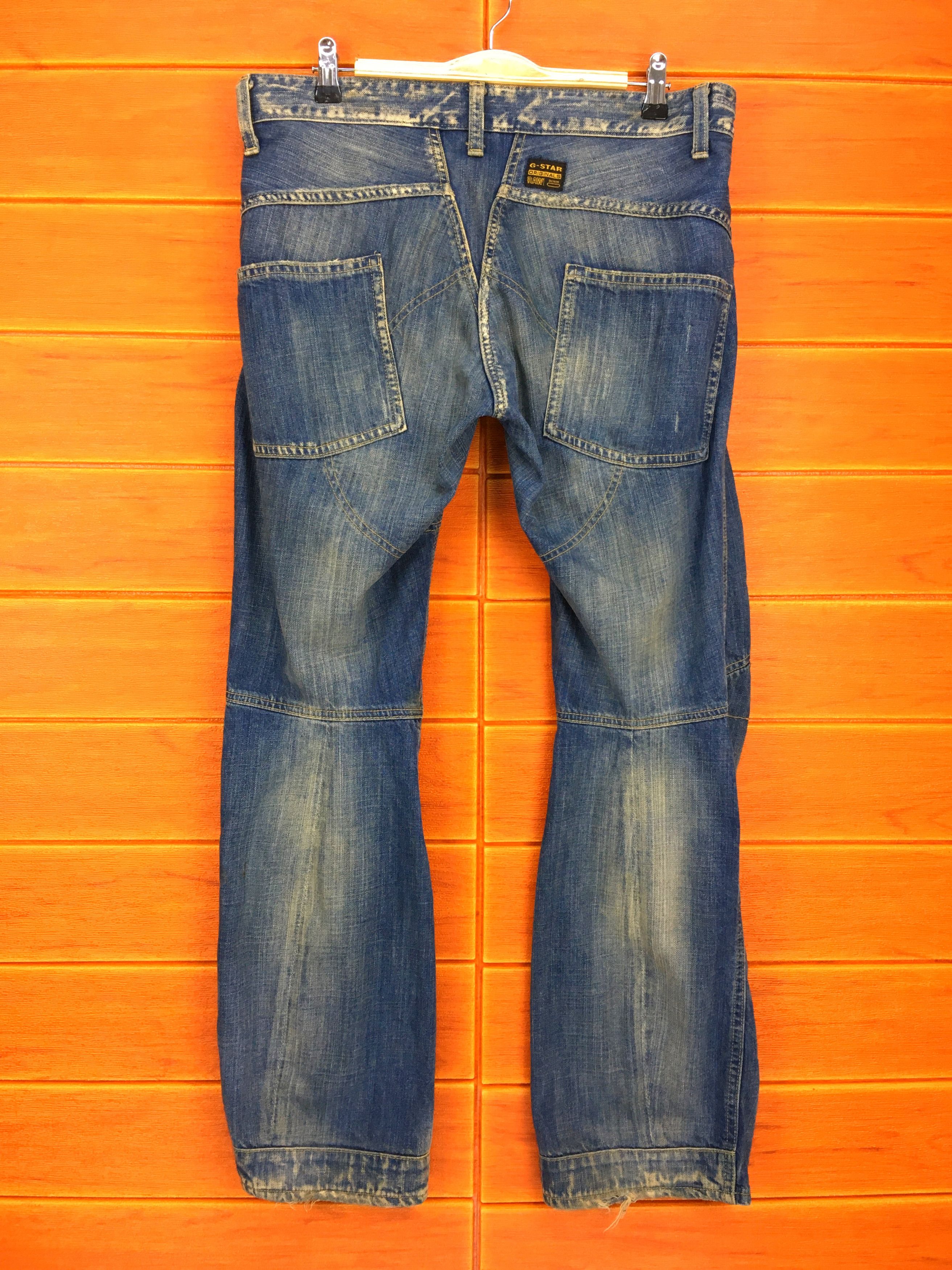 G-Star Vintage Y2k G-STAR Symmetric Stone Wash Denim Jeans Size US 32 / EU 48 - 1 Thumbnail