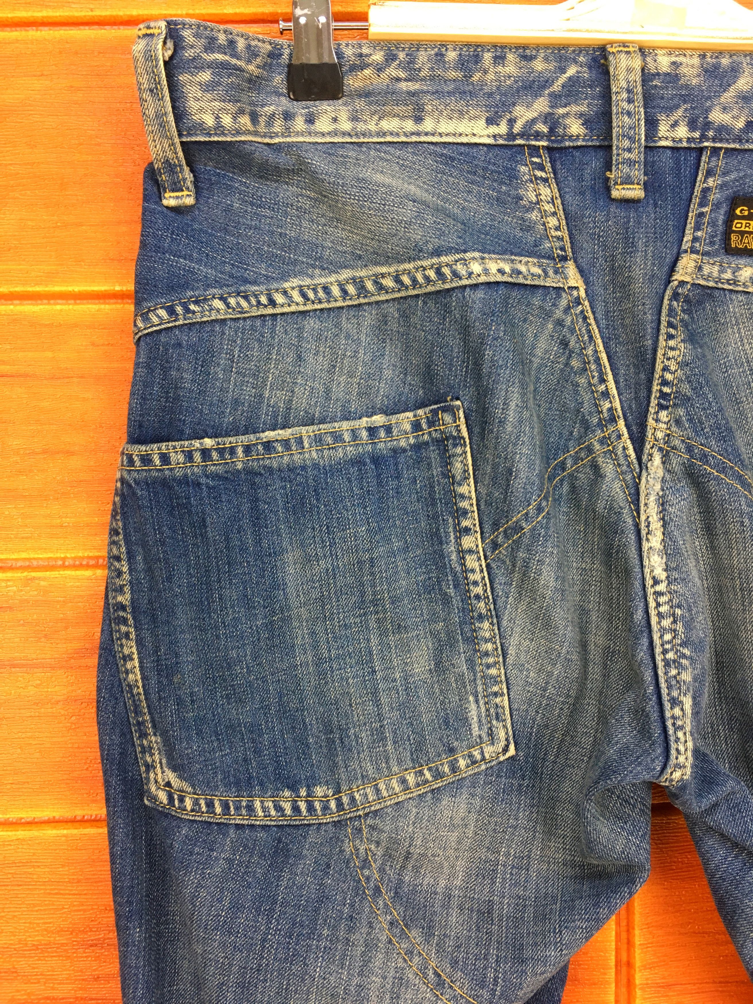 G-Star Vintage Y2k G-STAR Symmetric Stone Wash Denim Jeans Size US 32 / EU 48 - 12 Thumbnail