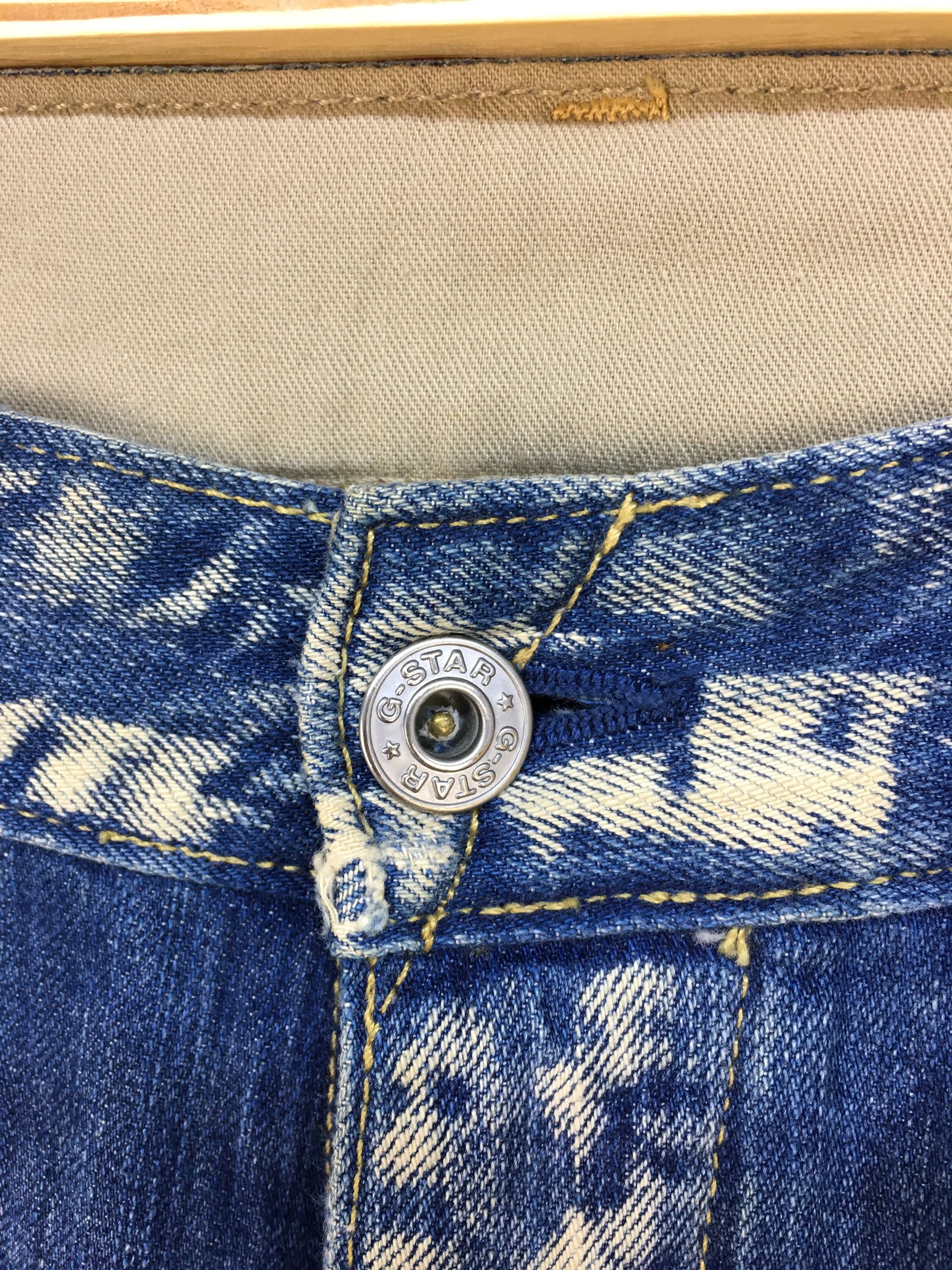 G-Star Vintage Y2k G-STAR Symmetric Stone Wash Denim Jeans Size US 32 / EU 48 - 14 Thumbnail