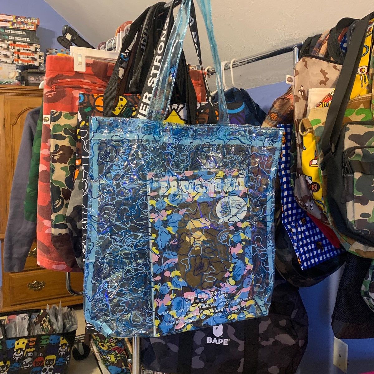 バッグ BAPE LOGO CLEAR DAY PACK Bape Bape Logo Clear Daypack | Grailed