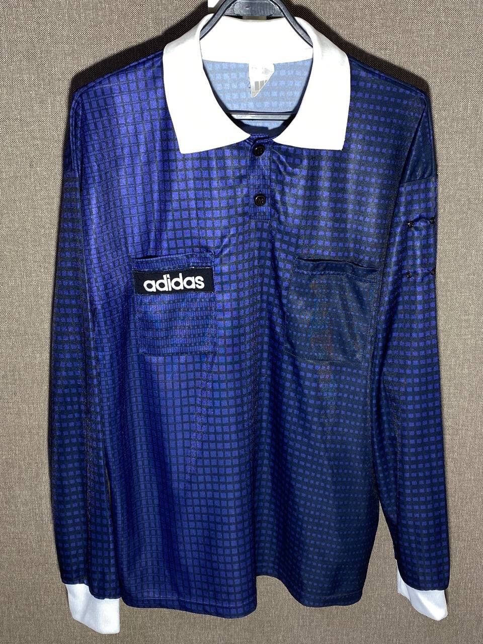 Adidas 90s Vintage Adidas Template Check Goalkeeper Collared Jersey Size US M / EU 48-50 / 2 - 1 Thumbnail