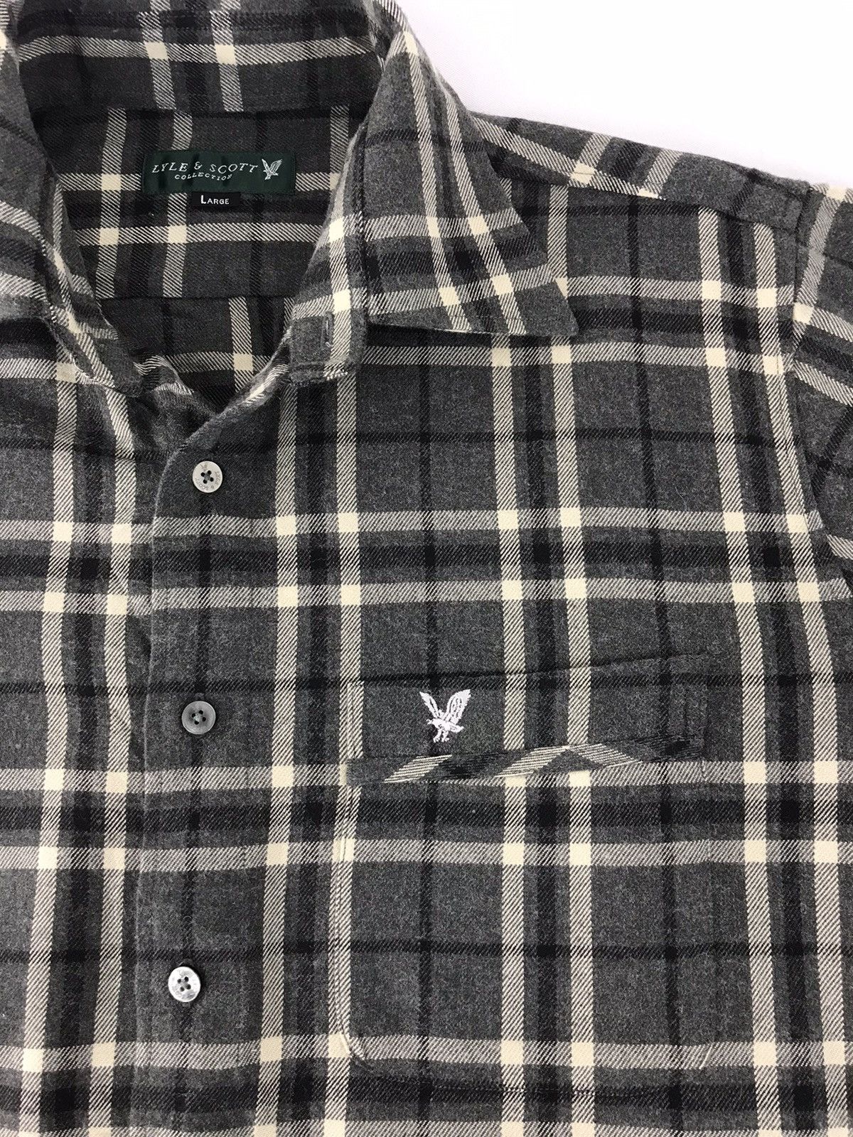 Lyle & Scott × Vintage Lyle & Scott Collection Button Up Shirt Single Pocket Size US L / EU 52-54 / 3 - 3 Thumbnail