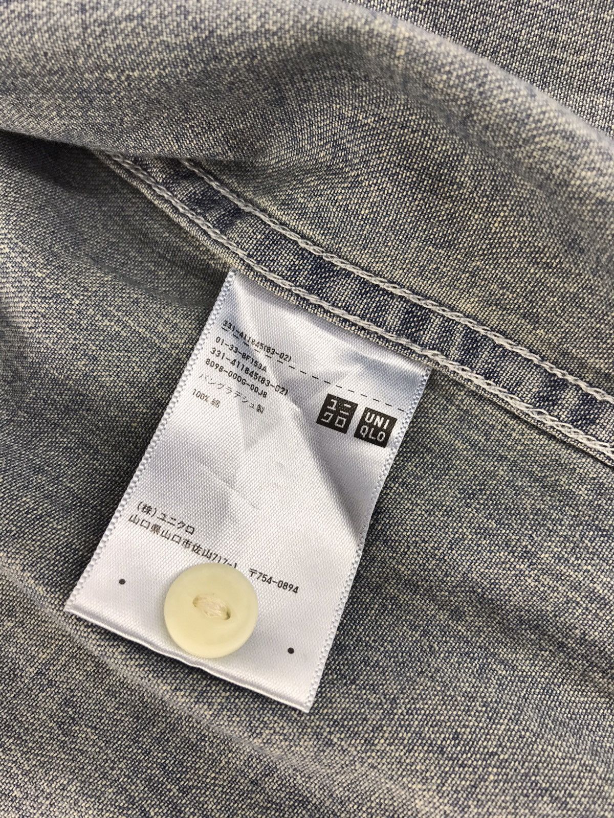 Japanese Brand Indigo Denim Button Up Down Shirt Tee Double Pocket K226j Size US L / EU 52-54 / 3 - 7 Thumbnail