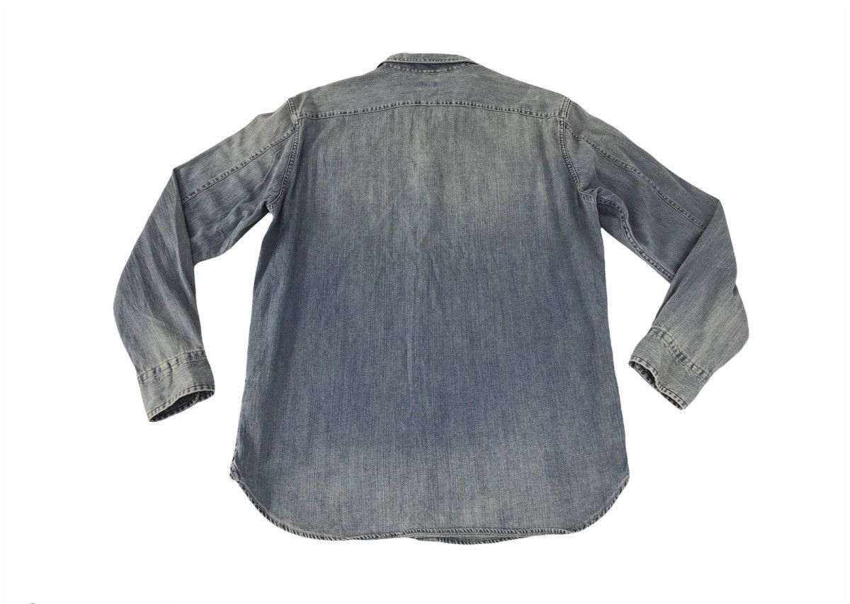 Japanese Brand Indigo Denim Button Up Down Shirt Tee Double Pocket K226j Size US L / EU 52-54 / 3 - 2 Thumbnail