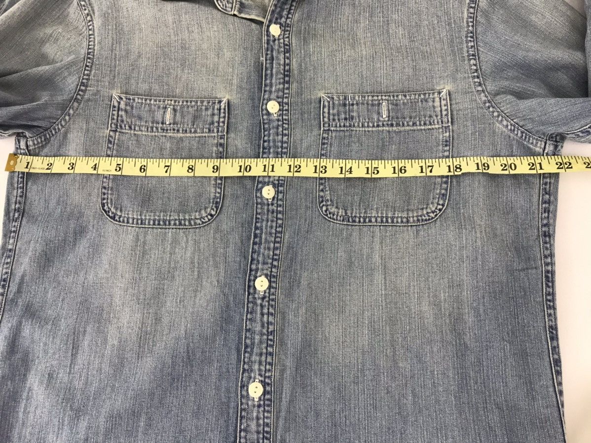 Japanese Brand Indigo Denim Button Up Down Shirt Tee Double Pocket K226j Size US L / EU 52-54 / 3 - 9 Thumbnail