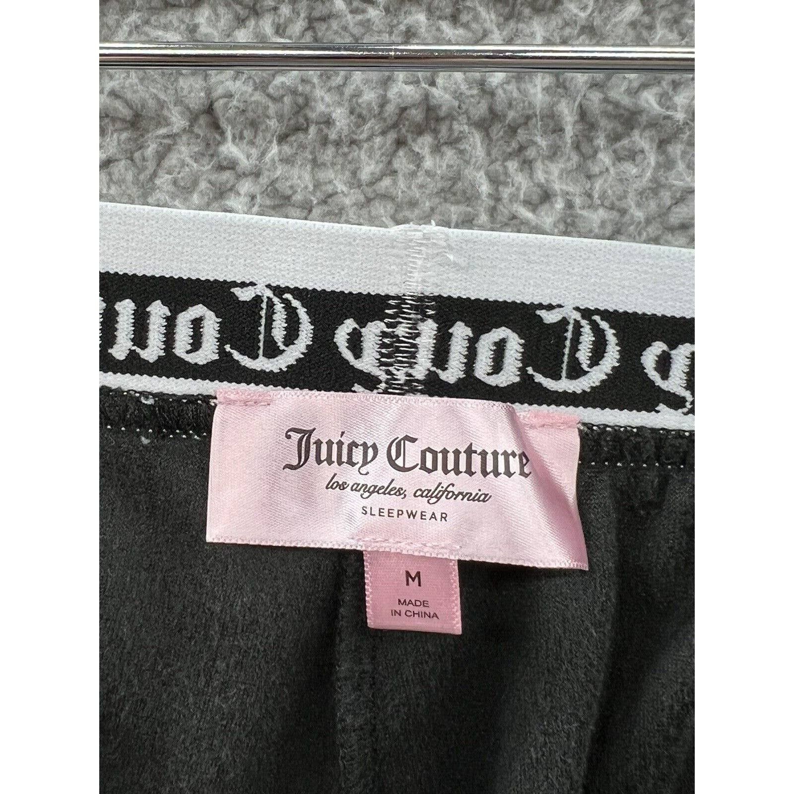 Juicy Couture Juicy Couture Medium Velour Bling Logo Sleep Booty Shorts Size ONE SIZE - 3 Thumbnail