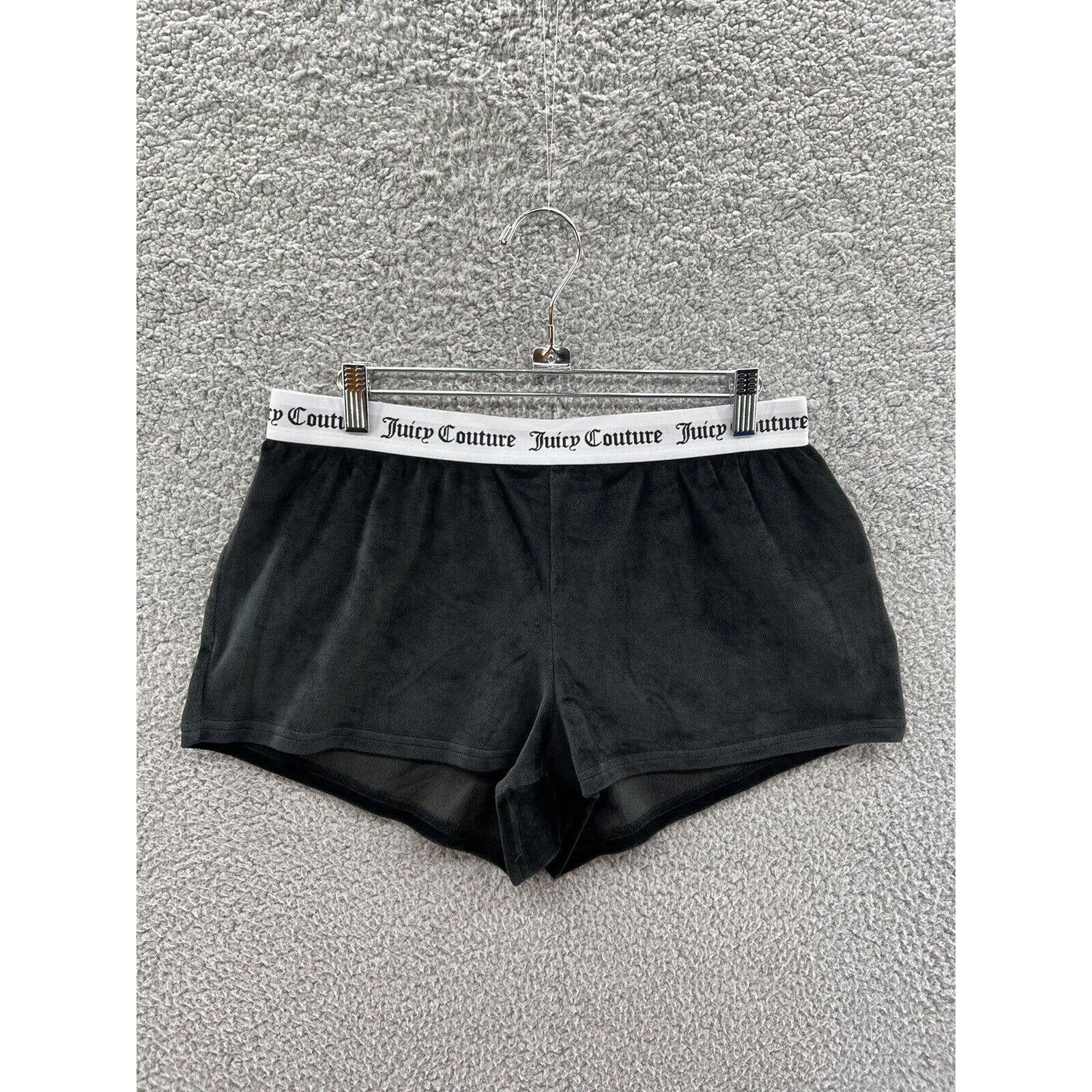 Juicy Couture Juicy Couture Medium Velour Bling Logo Sleep Booty Shorts Size ONE SIZE - 1 Thumbnail