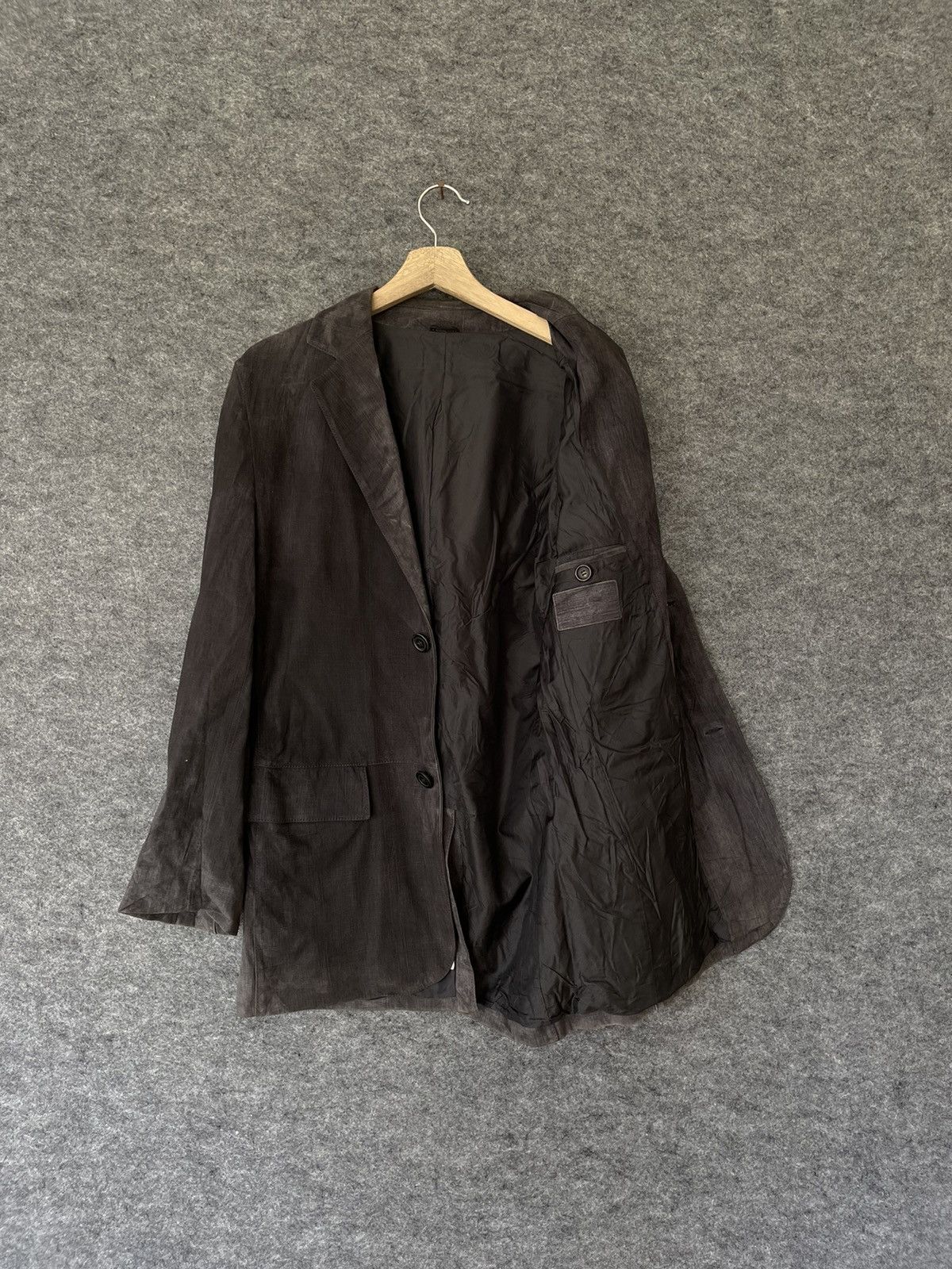 Ermenegildo Zegna BLACK CHARCOAL JACKET BLAZER Size US XS / EU 42 / 0 - 5 Thumbnail