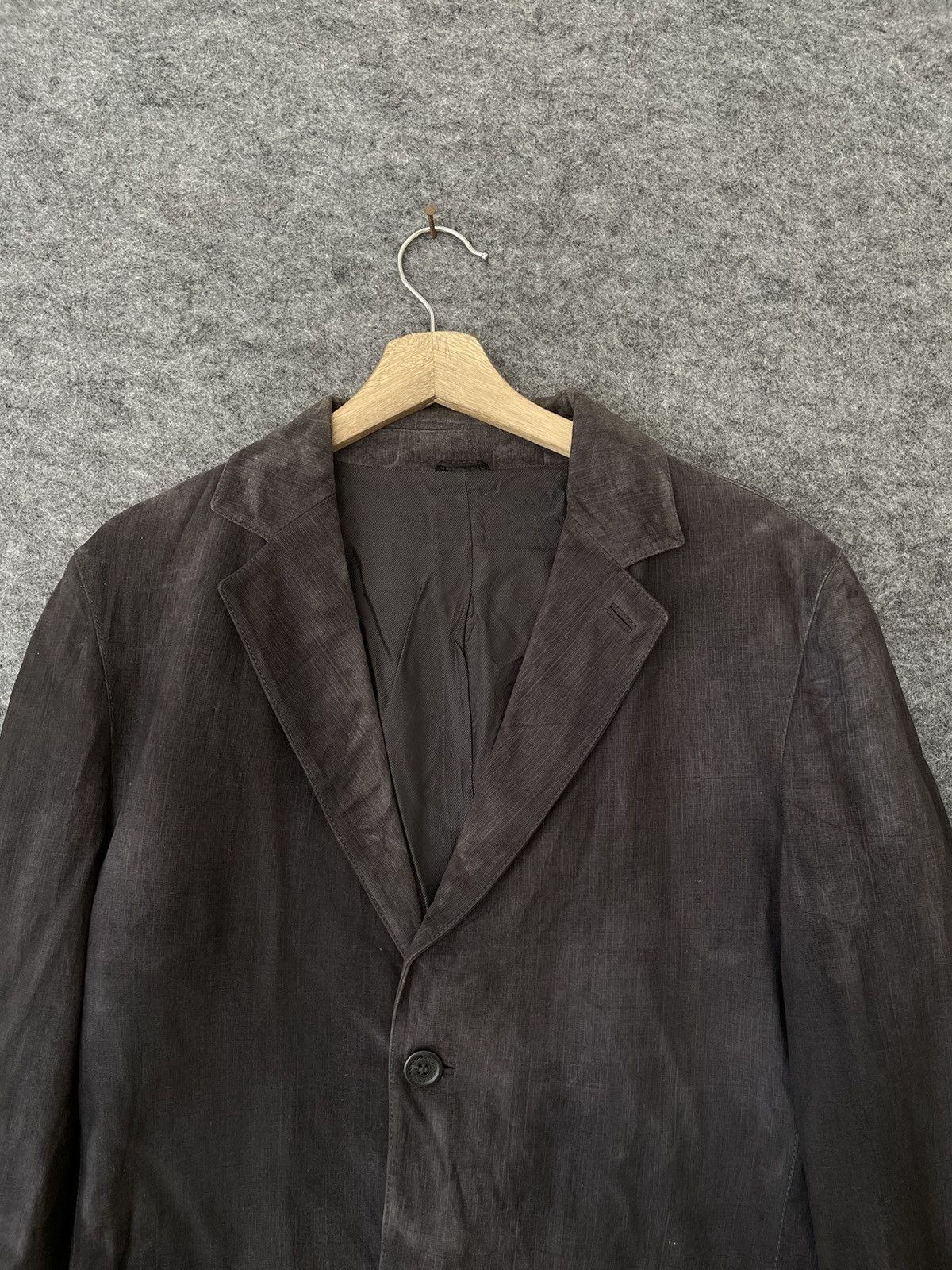 Ermenegildo Zegna BLACK CHARCOAL JACKET BLAZER Size US XS / EU 42 / 0 - 2 Thumbnail