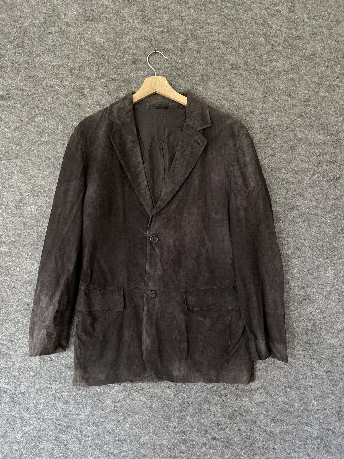 Ermenegildo Zegna BLACK CHARCOAL JACKET BLAZER Size US XS / EU 42 / 0 - 1 Thumbnail