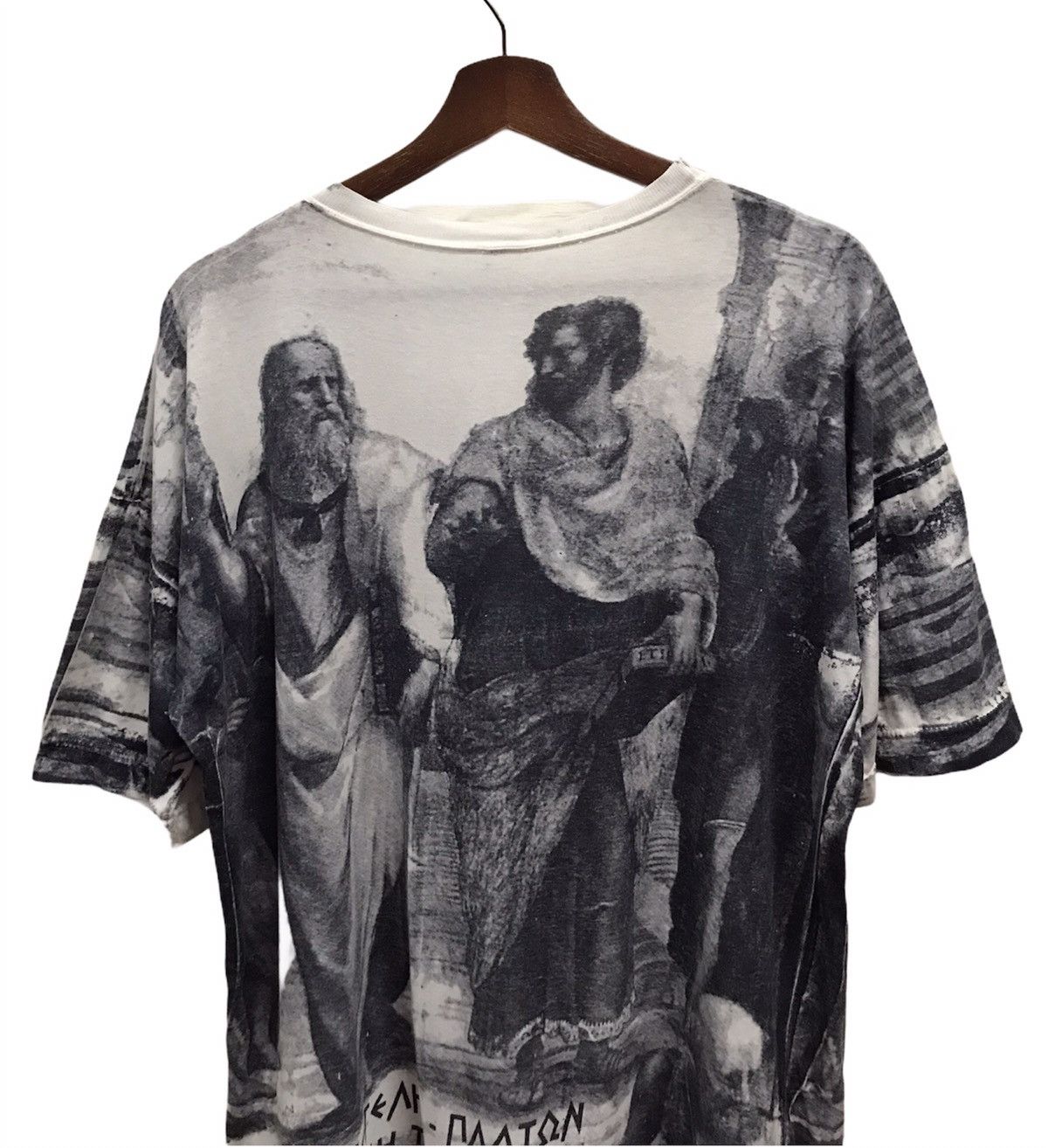 Vintage VERRY RARE VINTAGE THE SCHOOL OF ATHENS Overprint tee Size US M / EU 48-50 / 2 - 6 Thumbnail