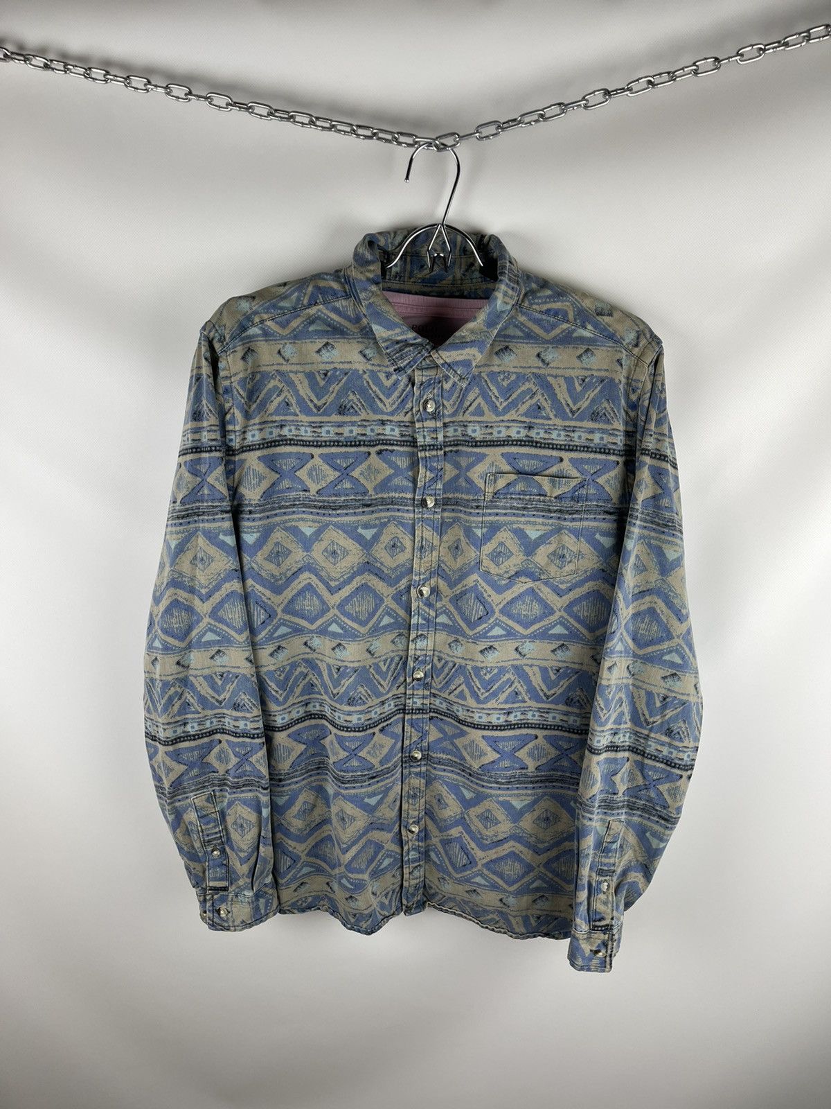 Urban Outfitters × Vintage Urban outfitters vintage geometrical pattern flannel shirt Size US M / EU 48-50 / 2 - 7 Thumbnail