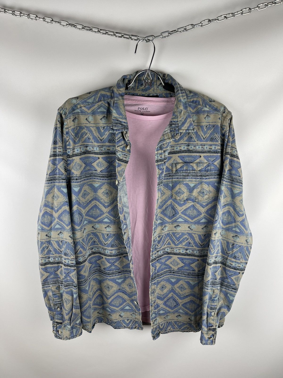 Urban Outfitters × Vintage Urban outfitters vintage geometrical pattern flannel shirt Size US M / EU 48-50 / 2 - 1 Thumbnail