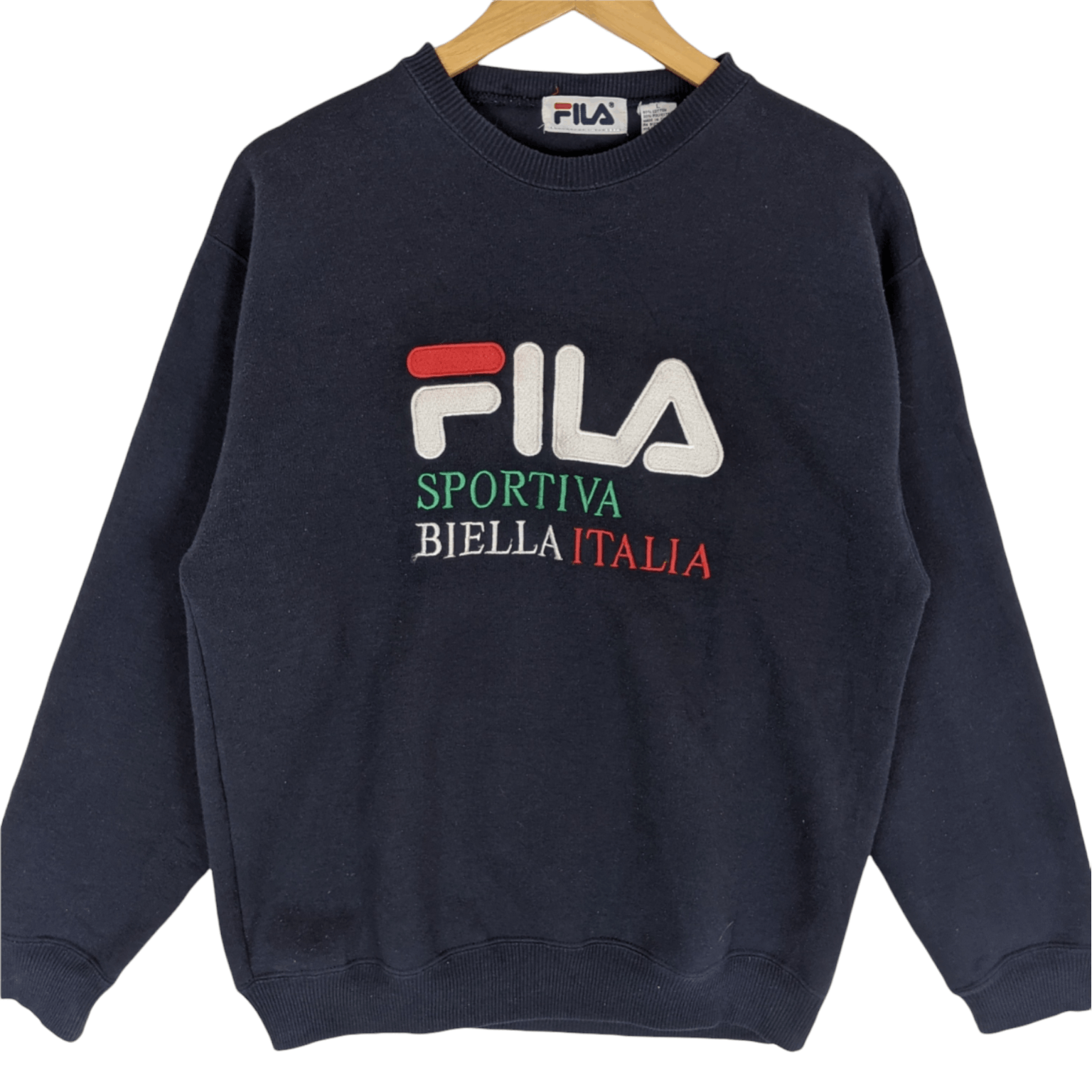 Fila Vintage 90's FILA Big Logo Spell Out Jumper Sweatshirt Size US M / EU 48-50 / 2 - 2 Thumbnail